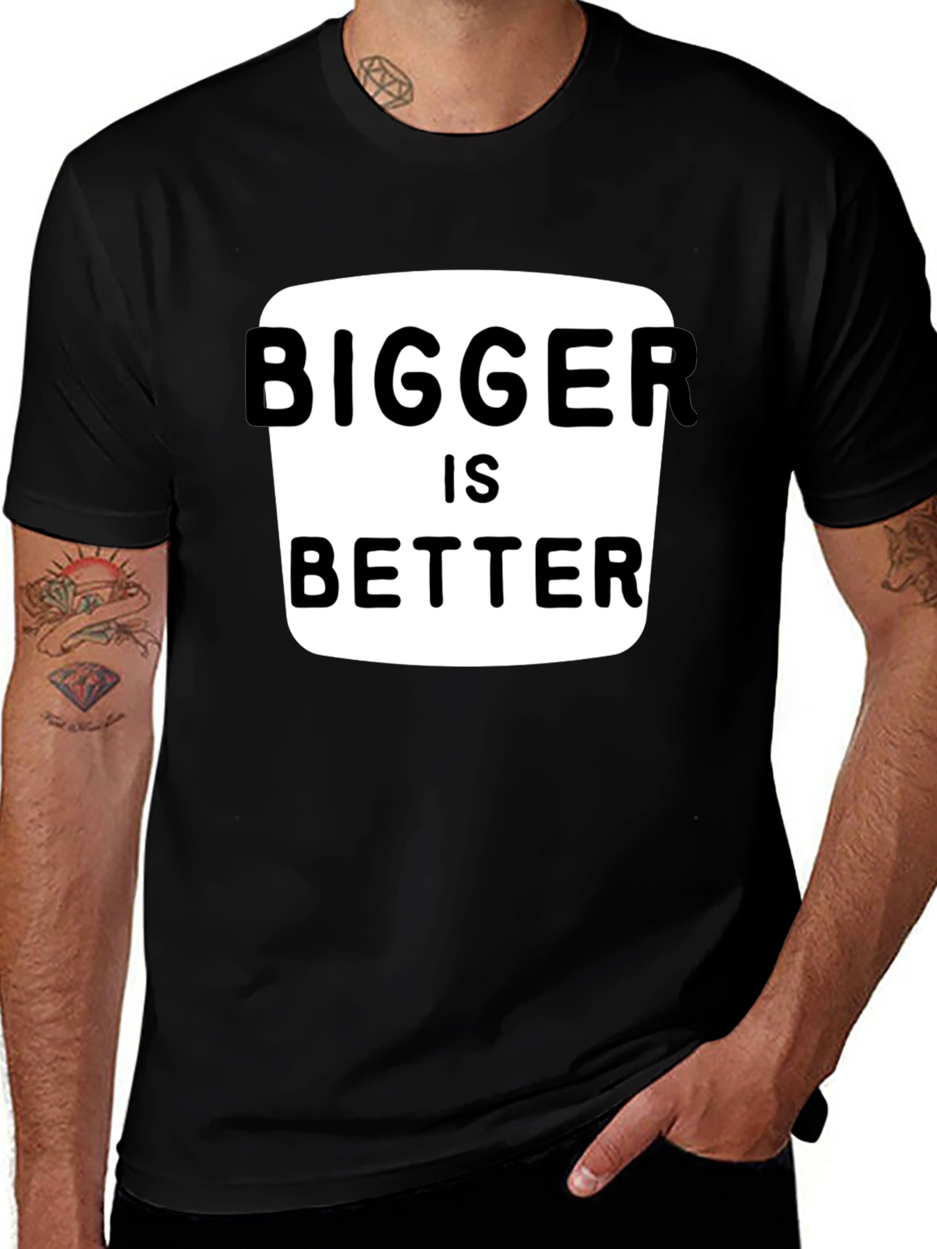 Bigger is Better Graphic Tee - Black