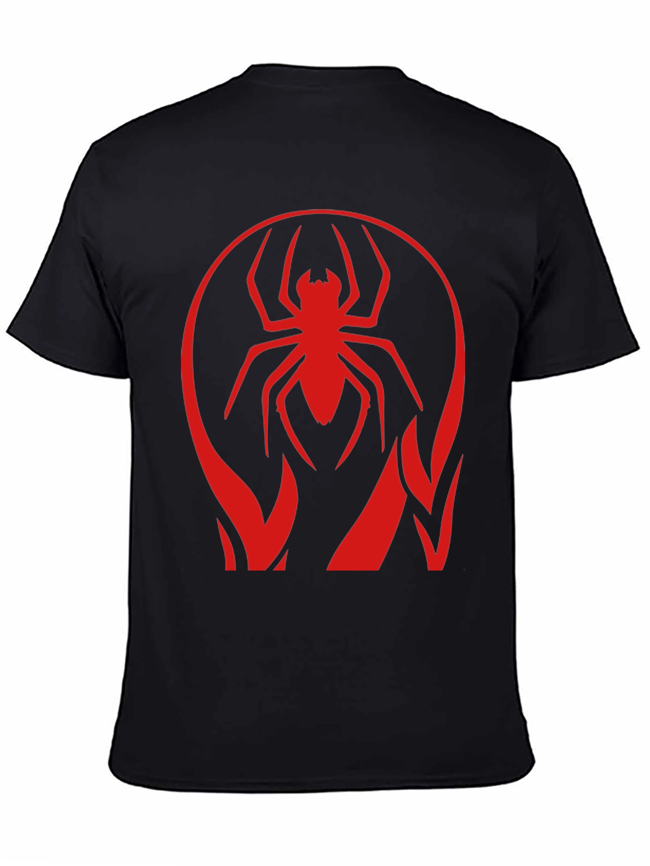 Spider Graphic Tee - Bold Red Design on Black