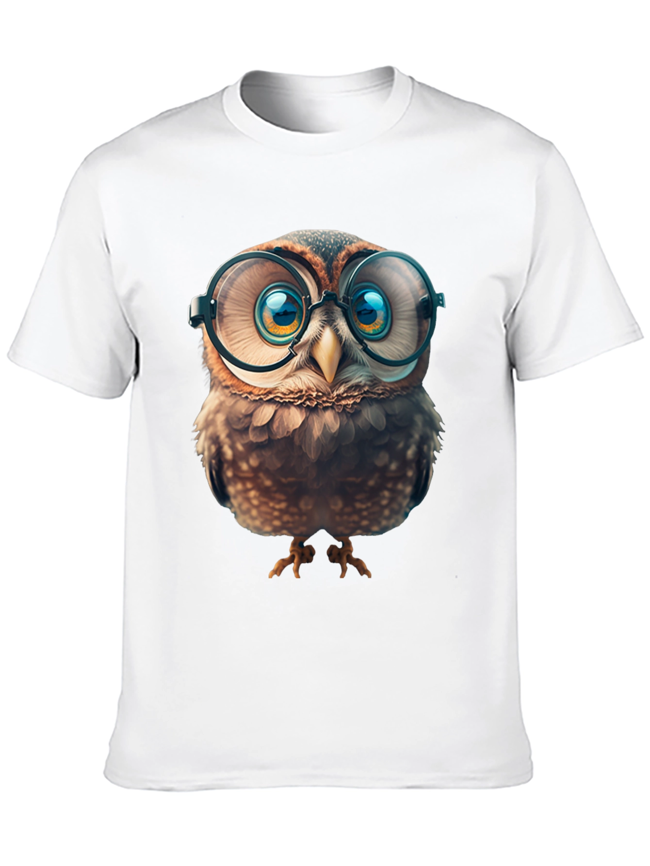 Owl with Glasses T-Shirt - Funny Animal Graphic Tee