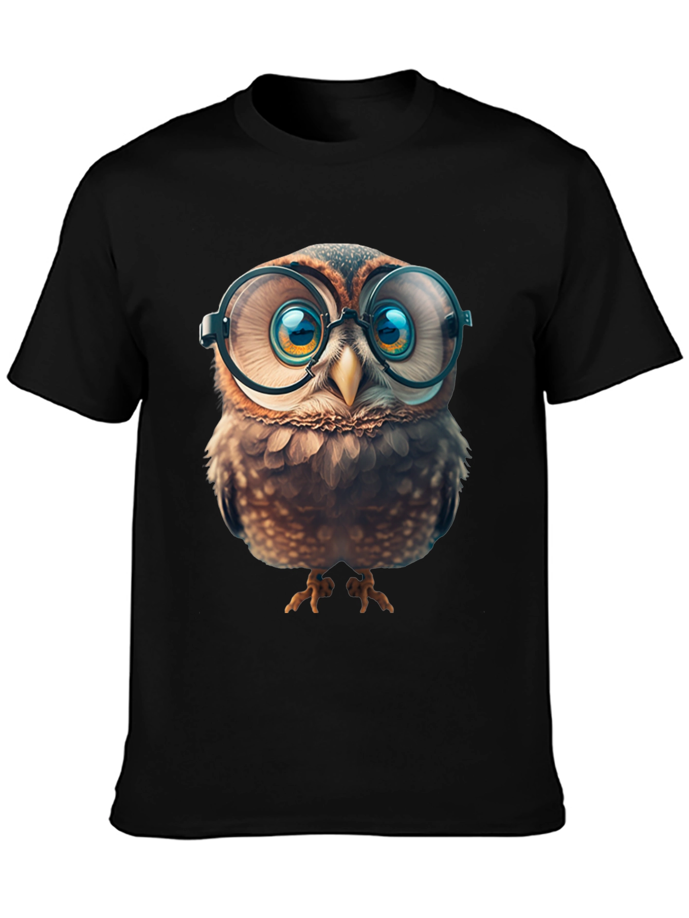 Owl with Glasses T-Shirt - Funny Animal Graphic Tee