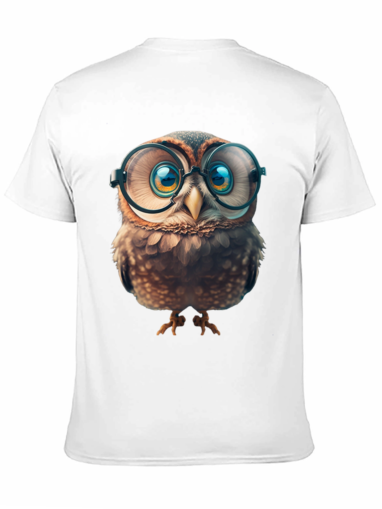 Owl with Glasses T-Shirt - Funny Animal Graphic Tee