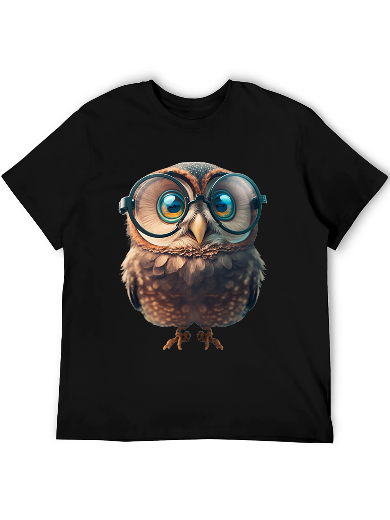 Owl with Glasses T-Shirt - Funny Animal Graphic Tee