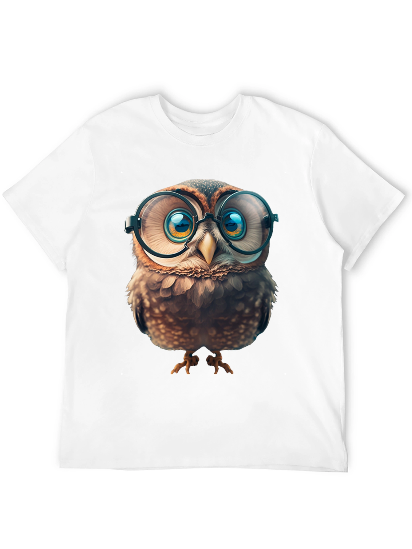 Owl with Glasses T-Shirt - Funny Animal Graphic Tee