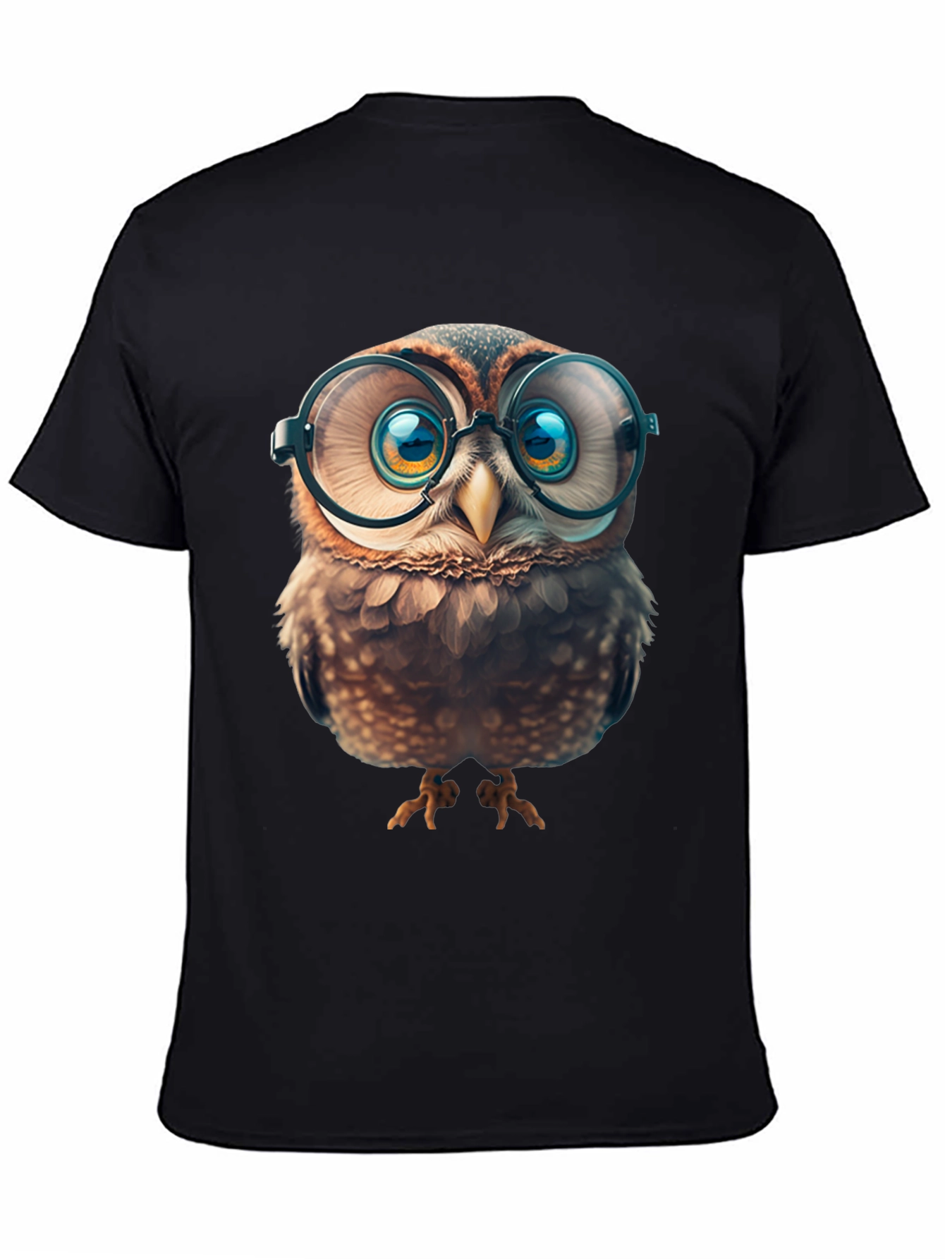 Owl with Glasses T-Shirt - Funny Animal Graphic Tee