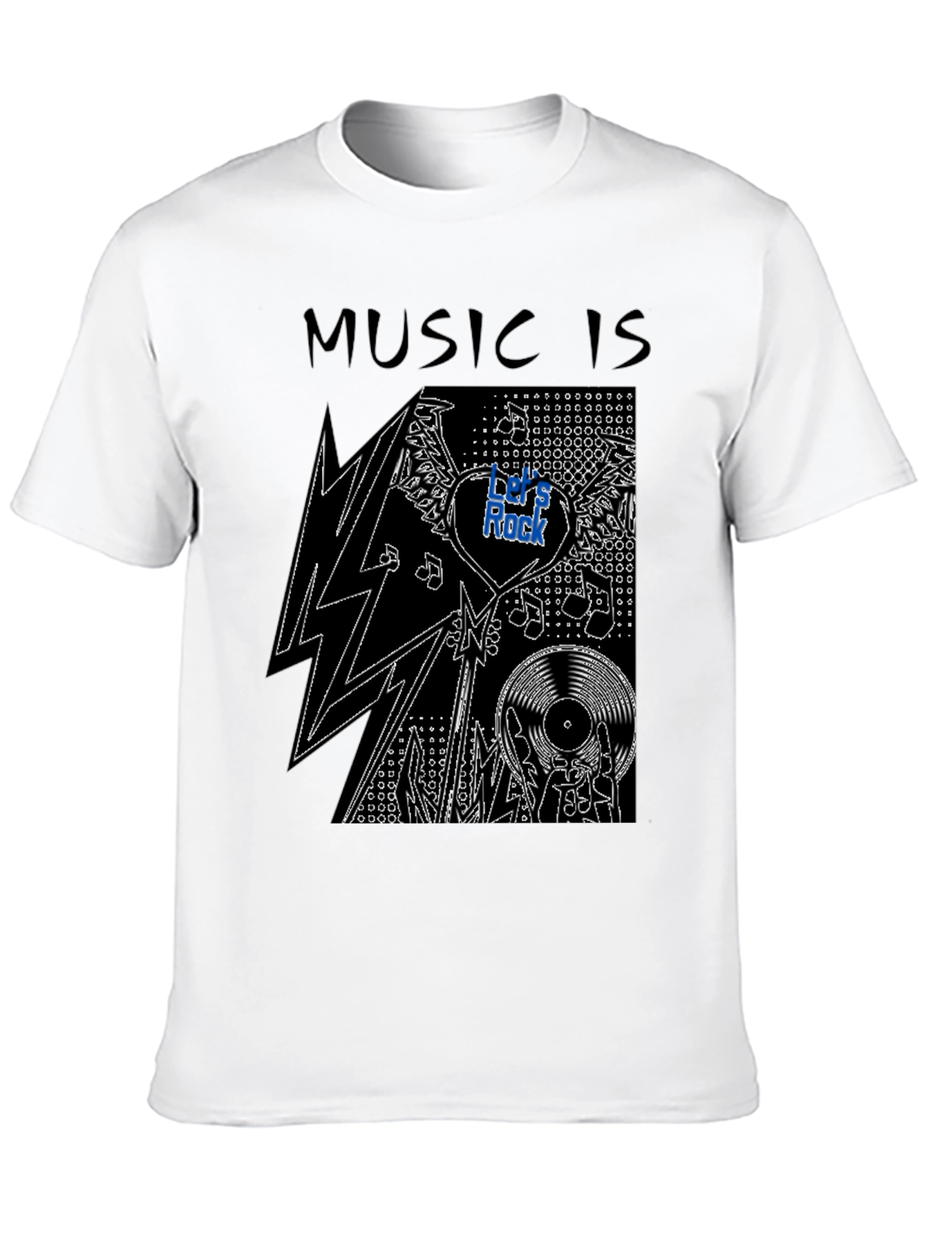 Music is Rock Graphic T-Shirt