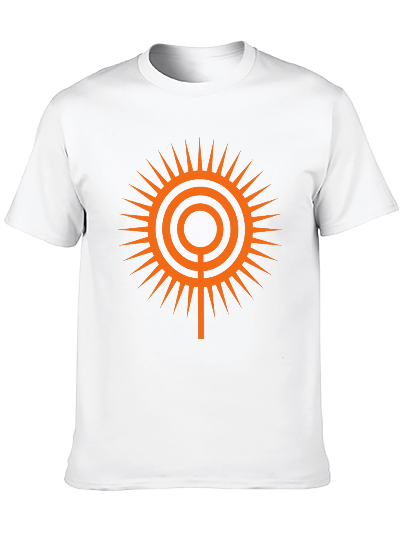 Geometric Sun Graphic Tee - Black