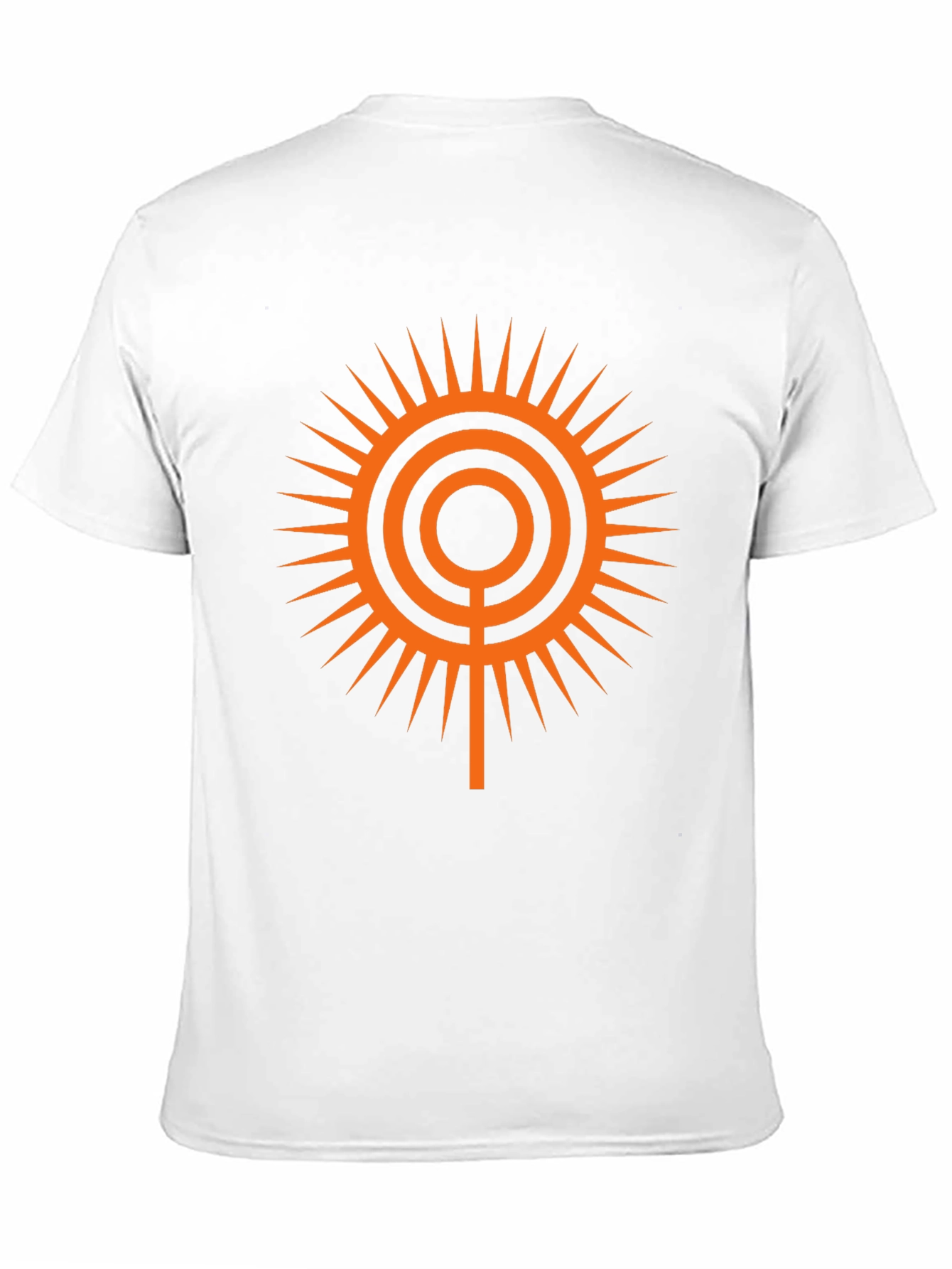 Geometric Sun Graphic Tee - Black