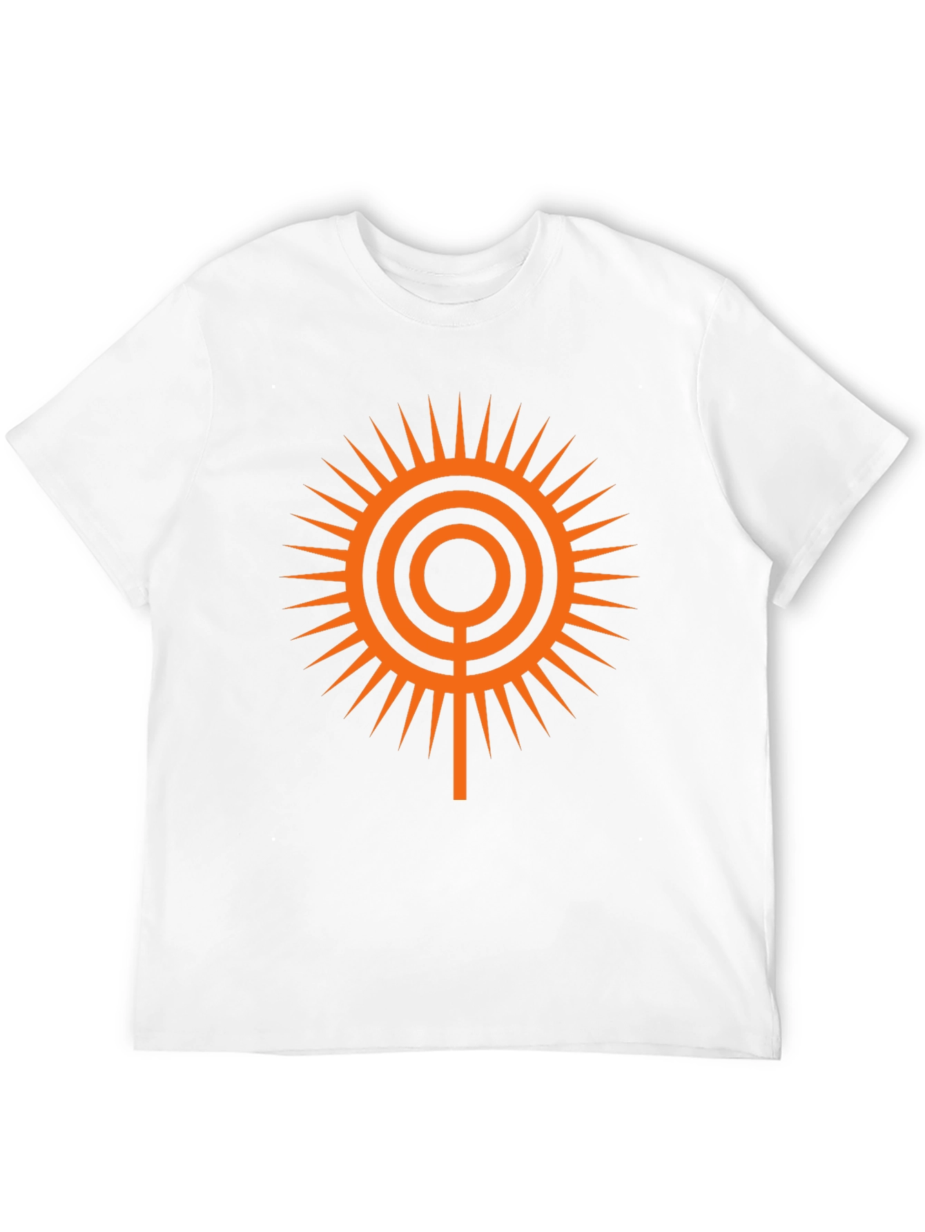 Geometric Sun Graphic Tee - Black