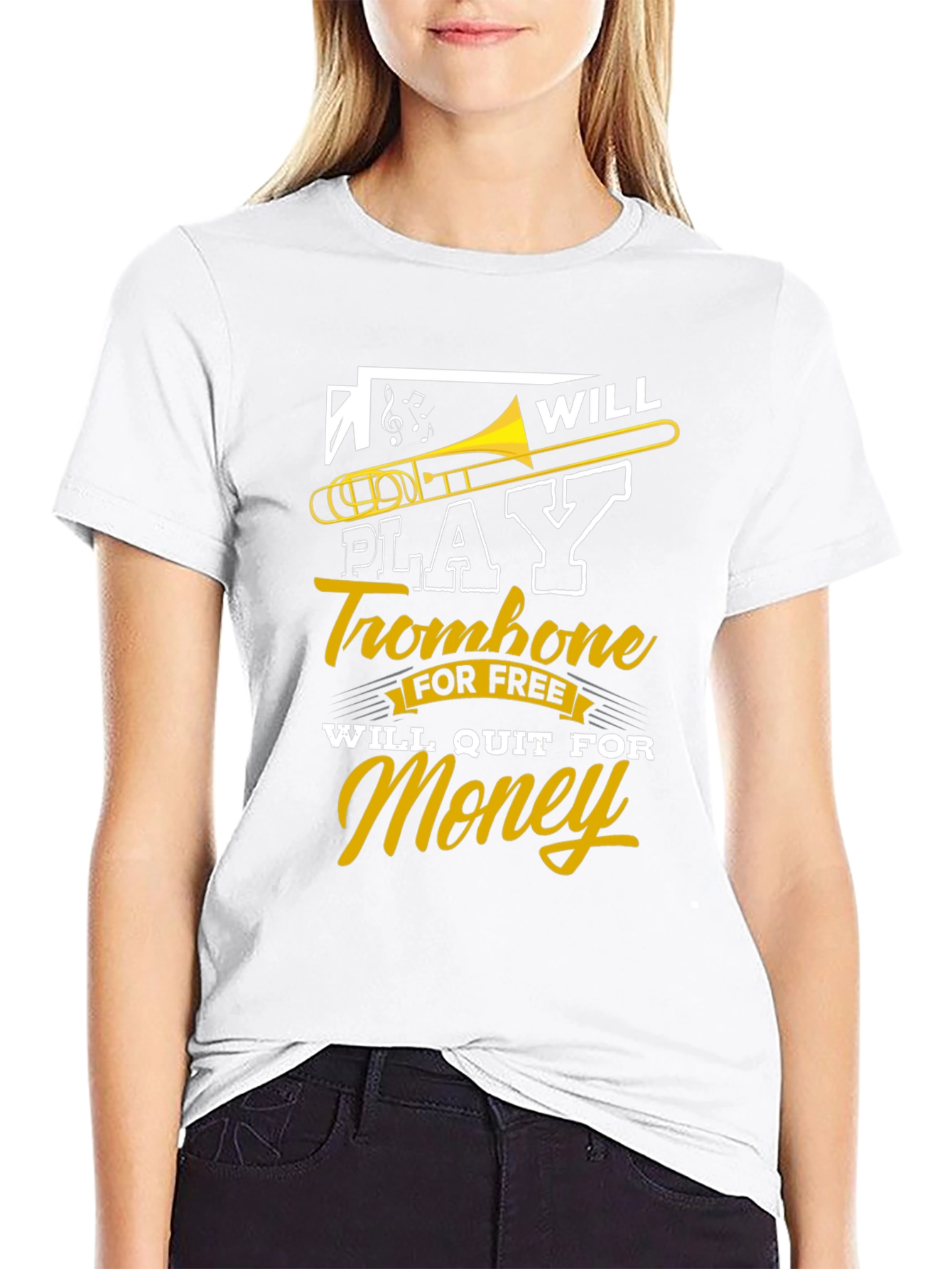 Funny Trombone Player Graphic Tee