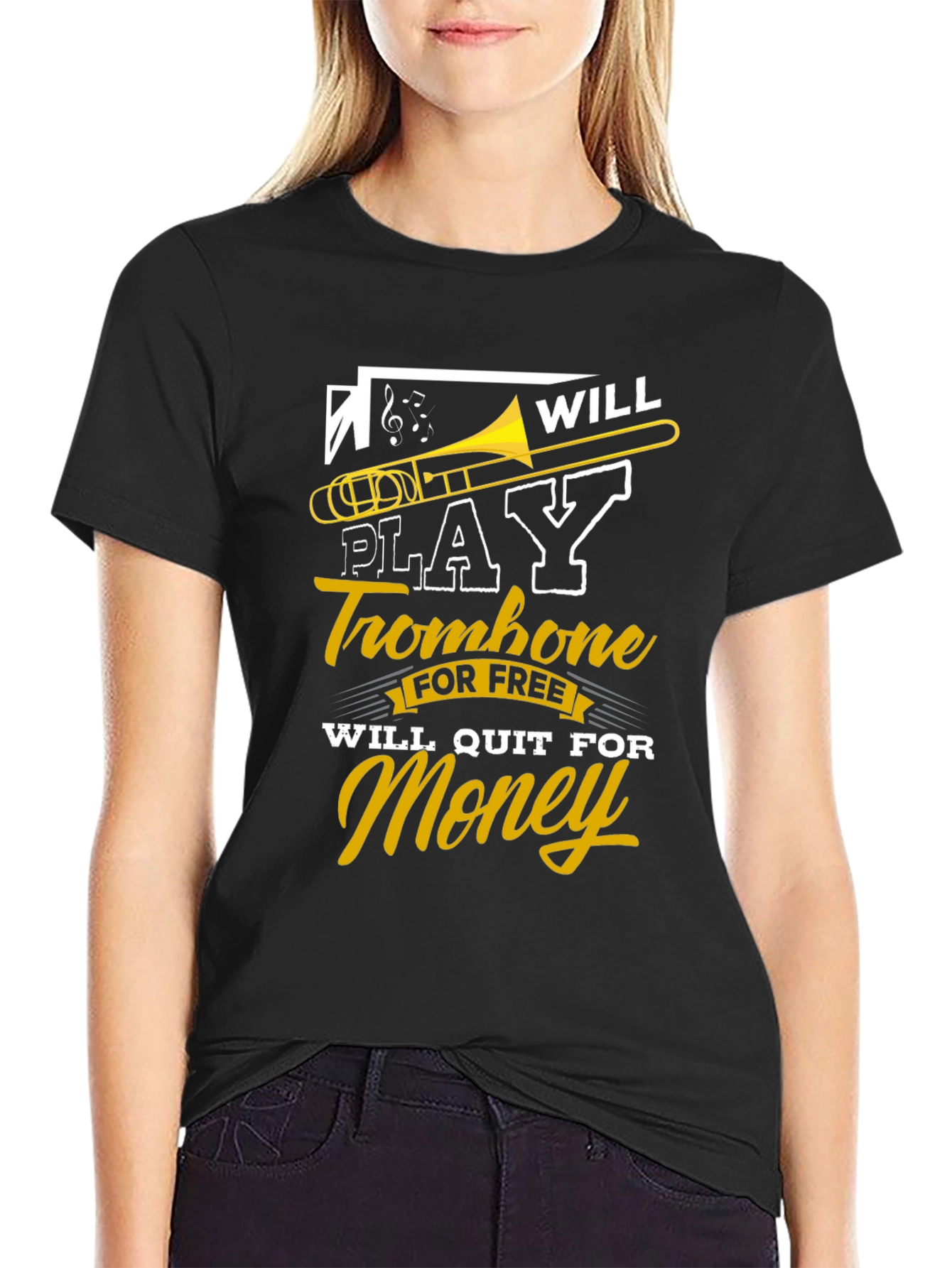 Funny Trombone Player Graphic Tee