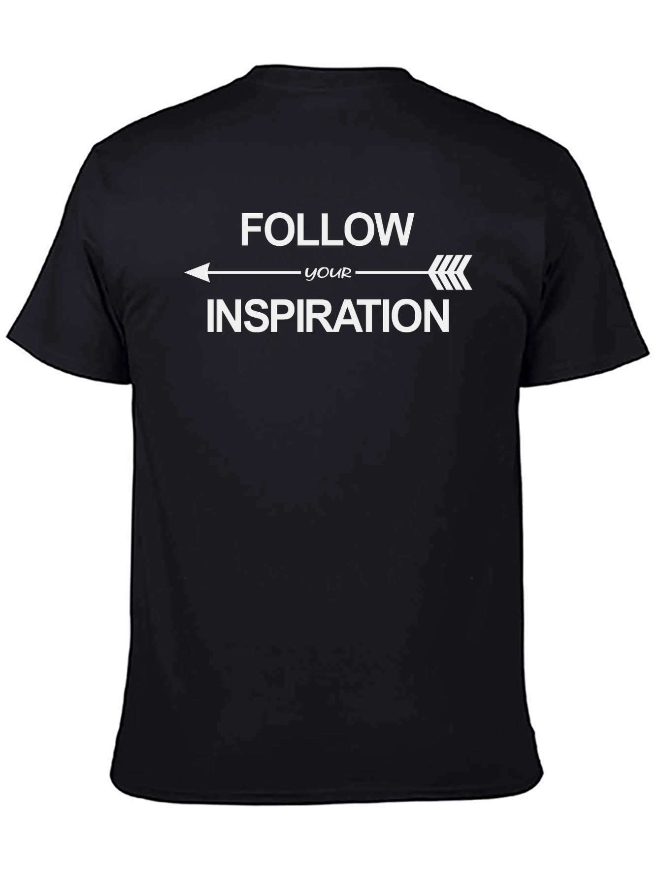 Follow Your Inspiration Graphic Tee - Black Unisex T-Shirt