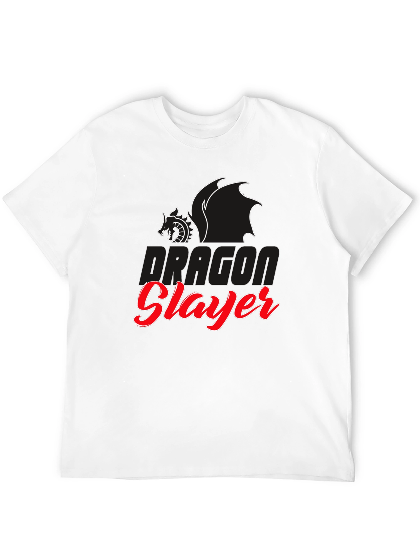 Dragon Slayer Graphic Tee - Black Cotton T-Shirt