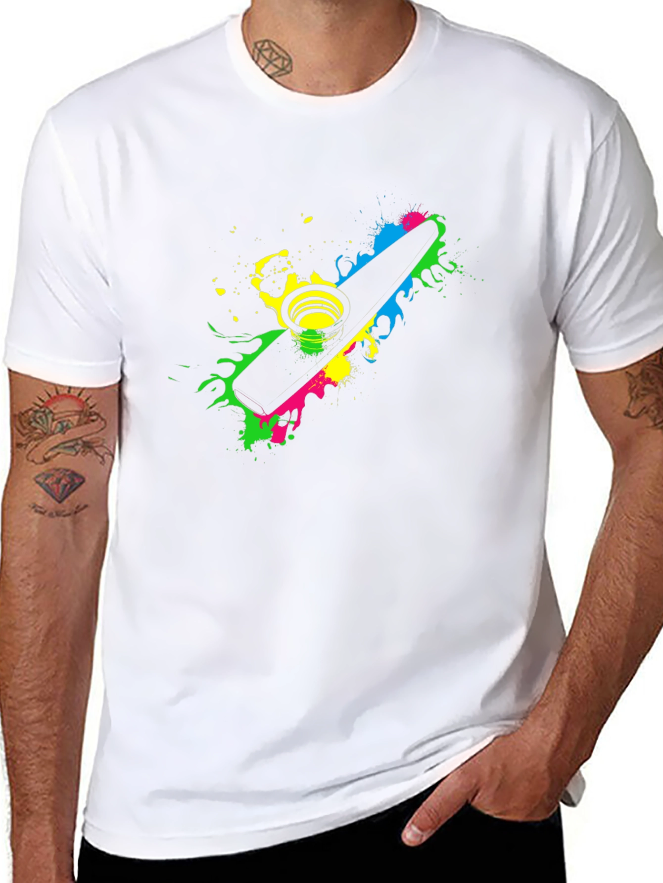 Kazoo Splatter Graphic T-Shirt - Music Lover Tee