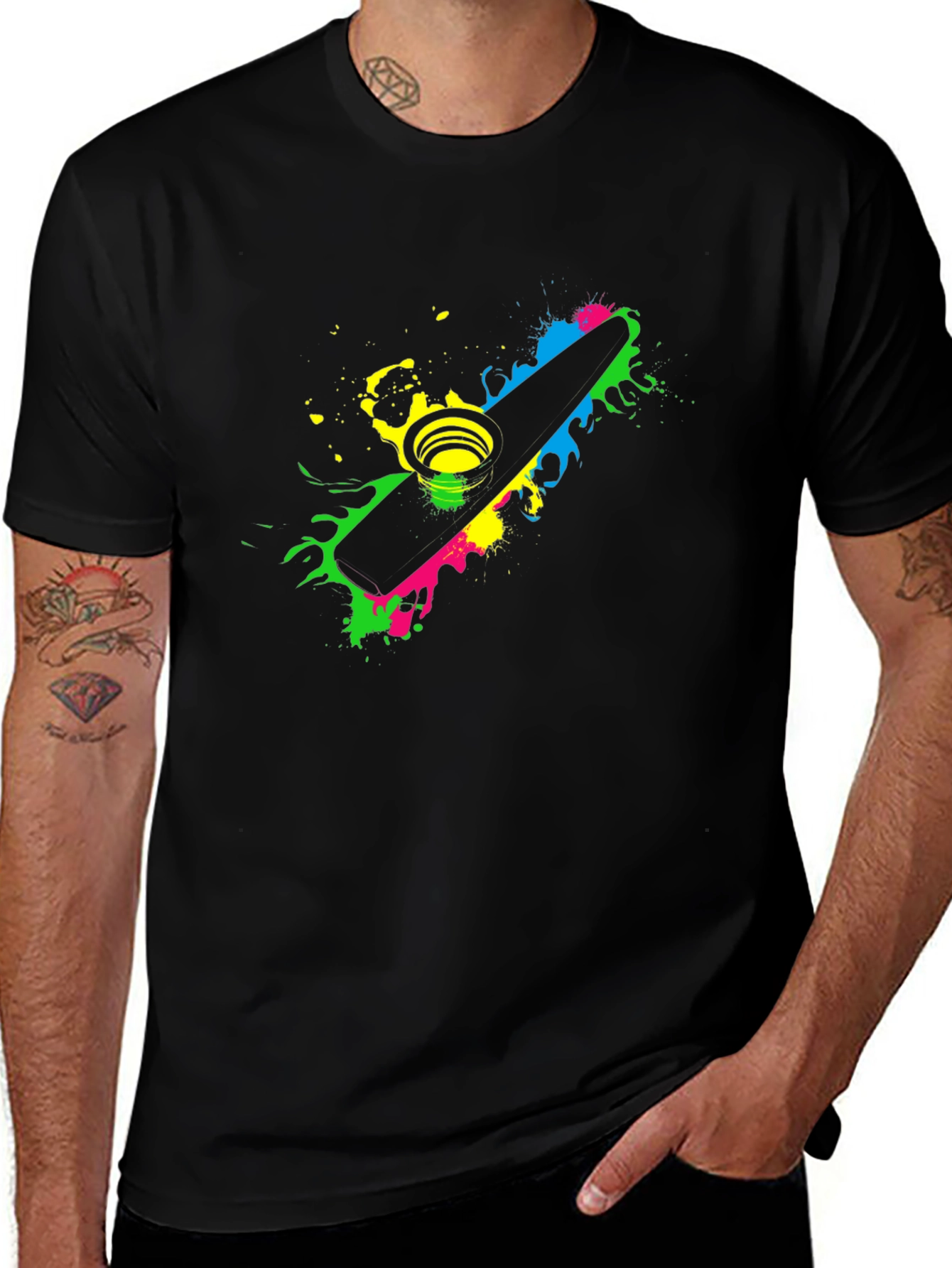 Kazoo Splatter Graphic T-Shirt - Music Lover Tee