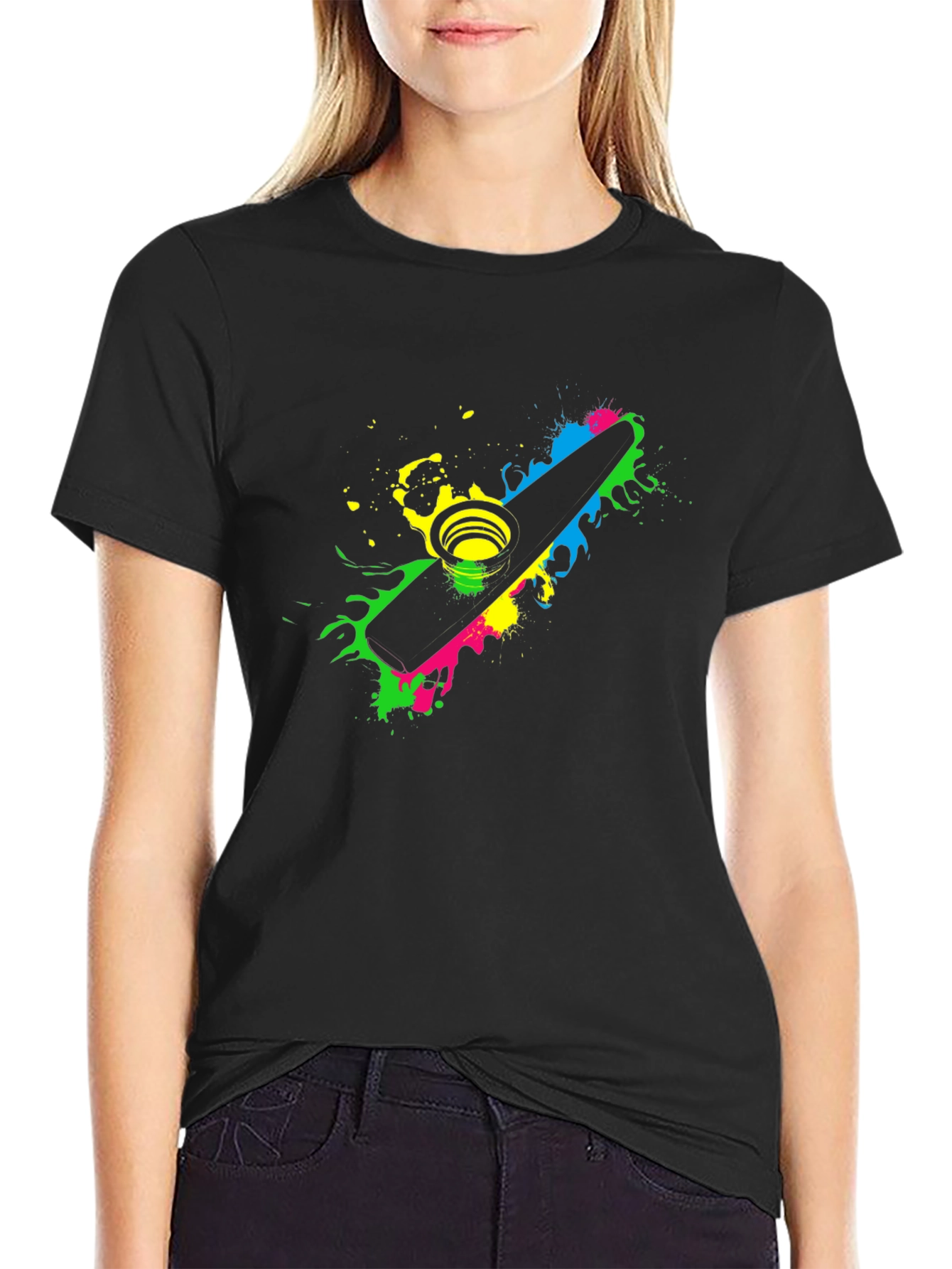 Kazoo Splatter Graphic T-Shirt - Music Lover Tee