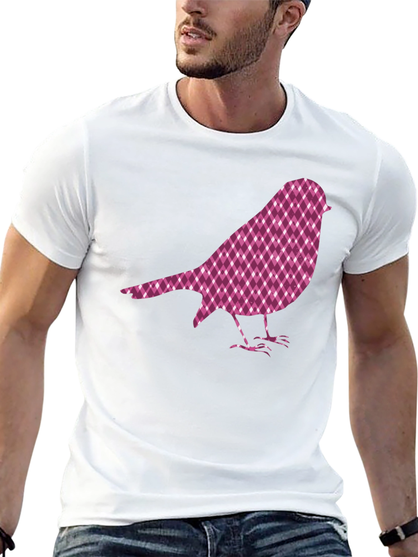 Bird Graphic Tee - Black Cotton Blend