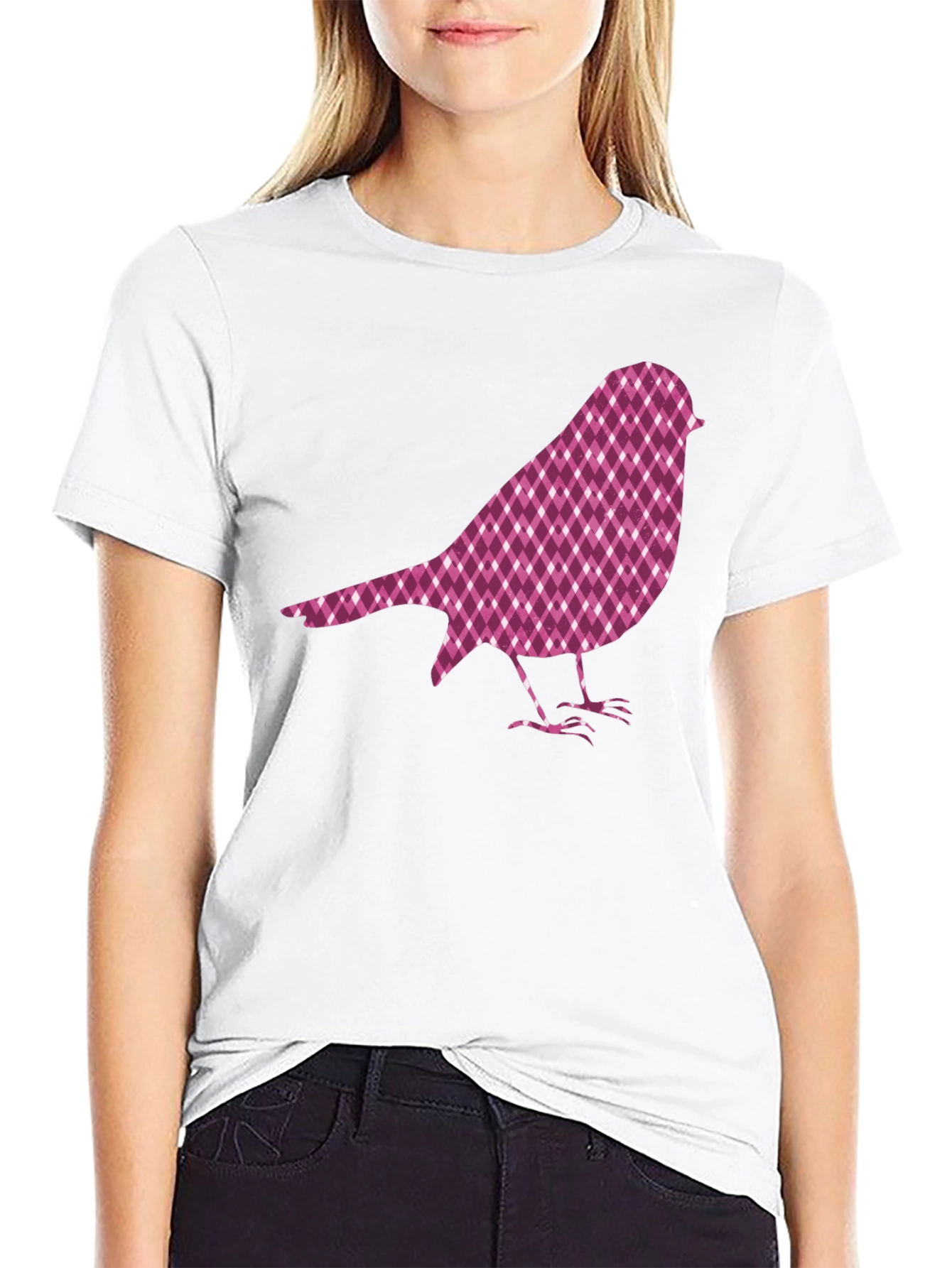 Bird Graphic Tee - Black Cotton Blend