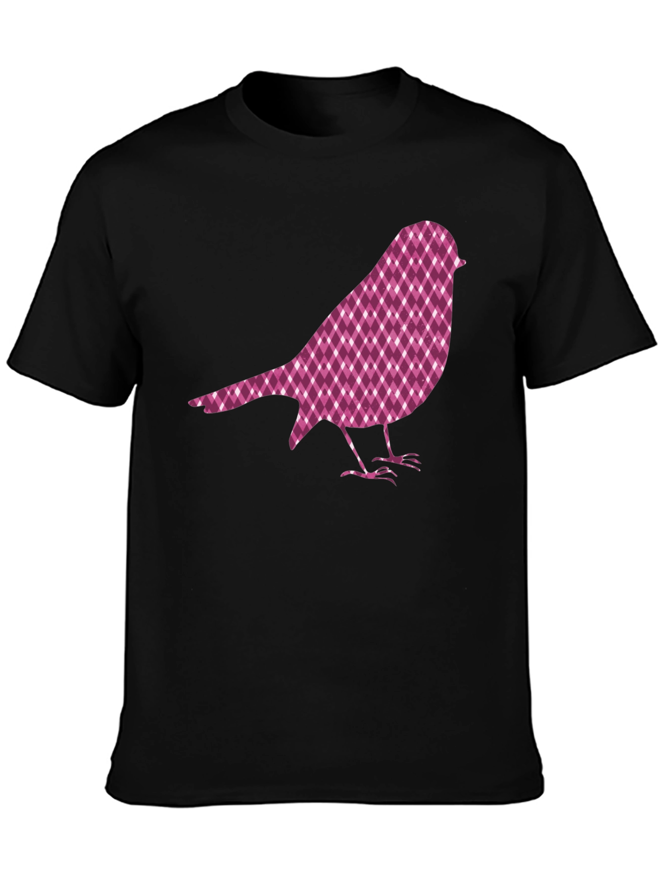 Bird Graphic Tee - Black Cotton Blend
