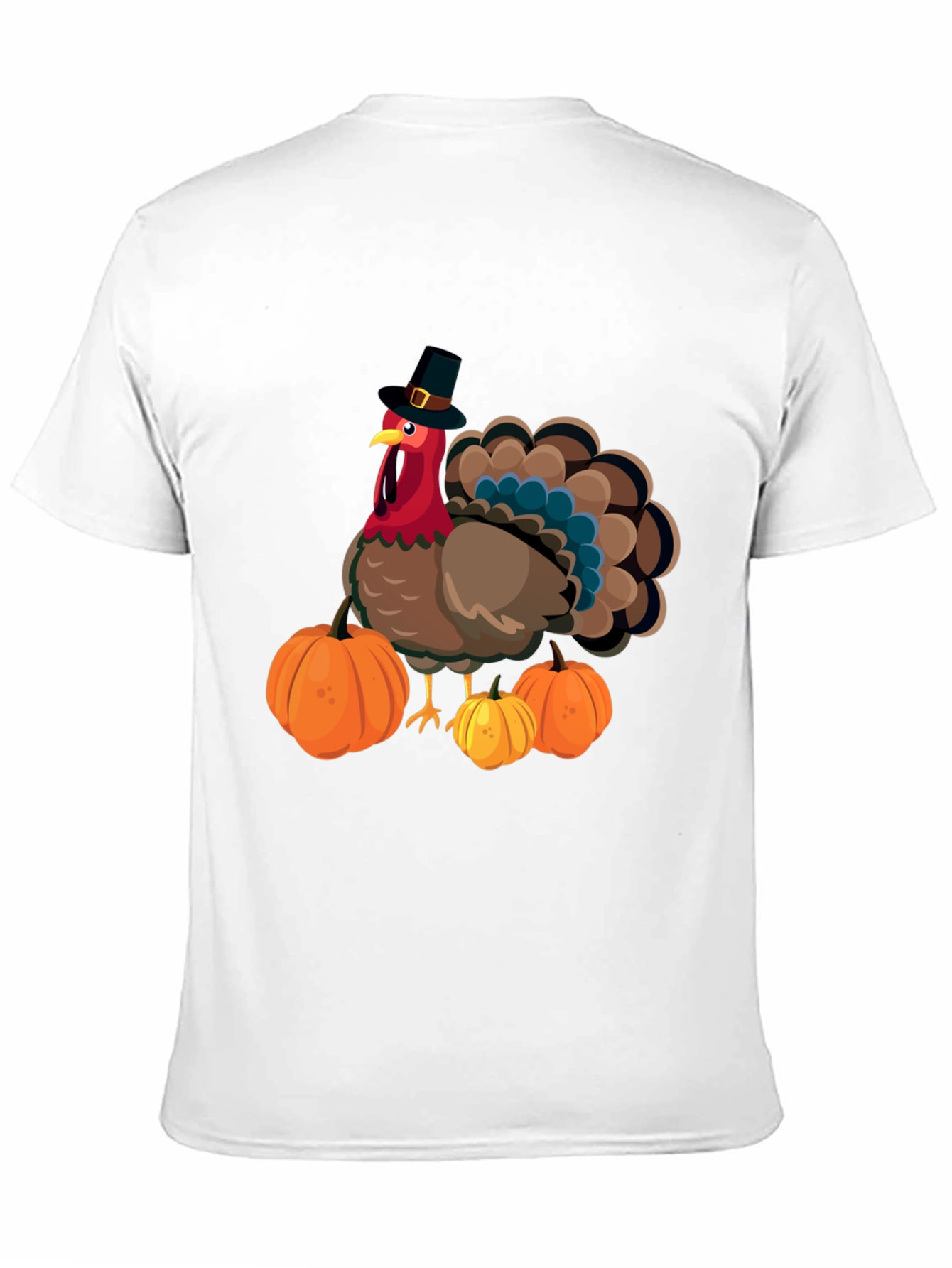 Thanksgiving Turkey & Pumpkins Graphic Tee