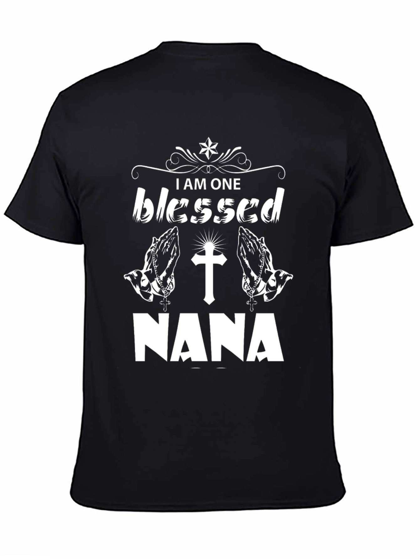 Blessed Nana T-Shirt - Black Cotton Tee