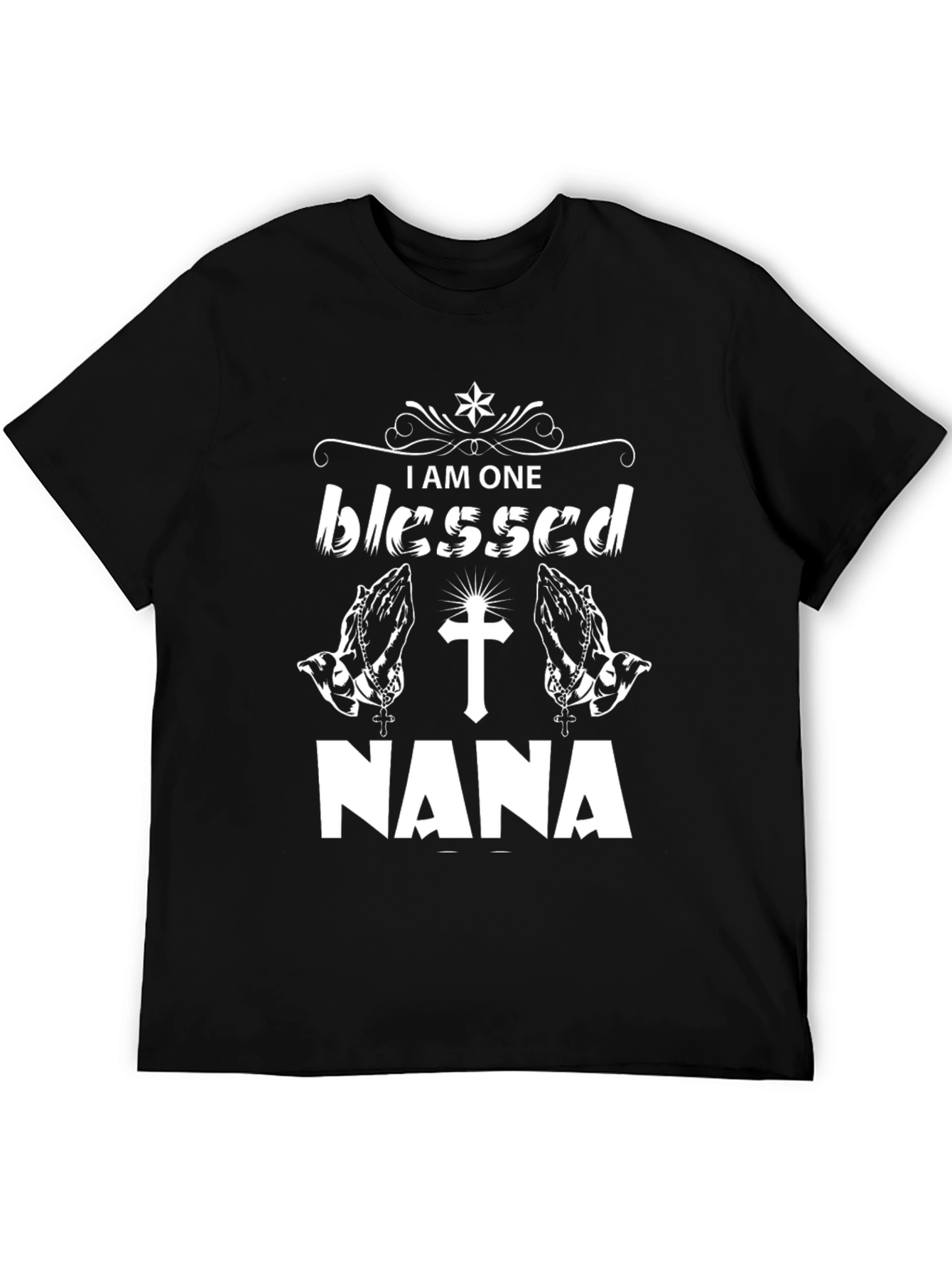 Blessed Nana T-Shirt - Black Cotton Tee