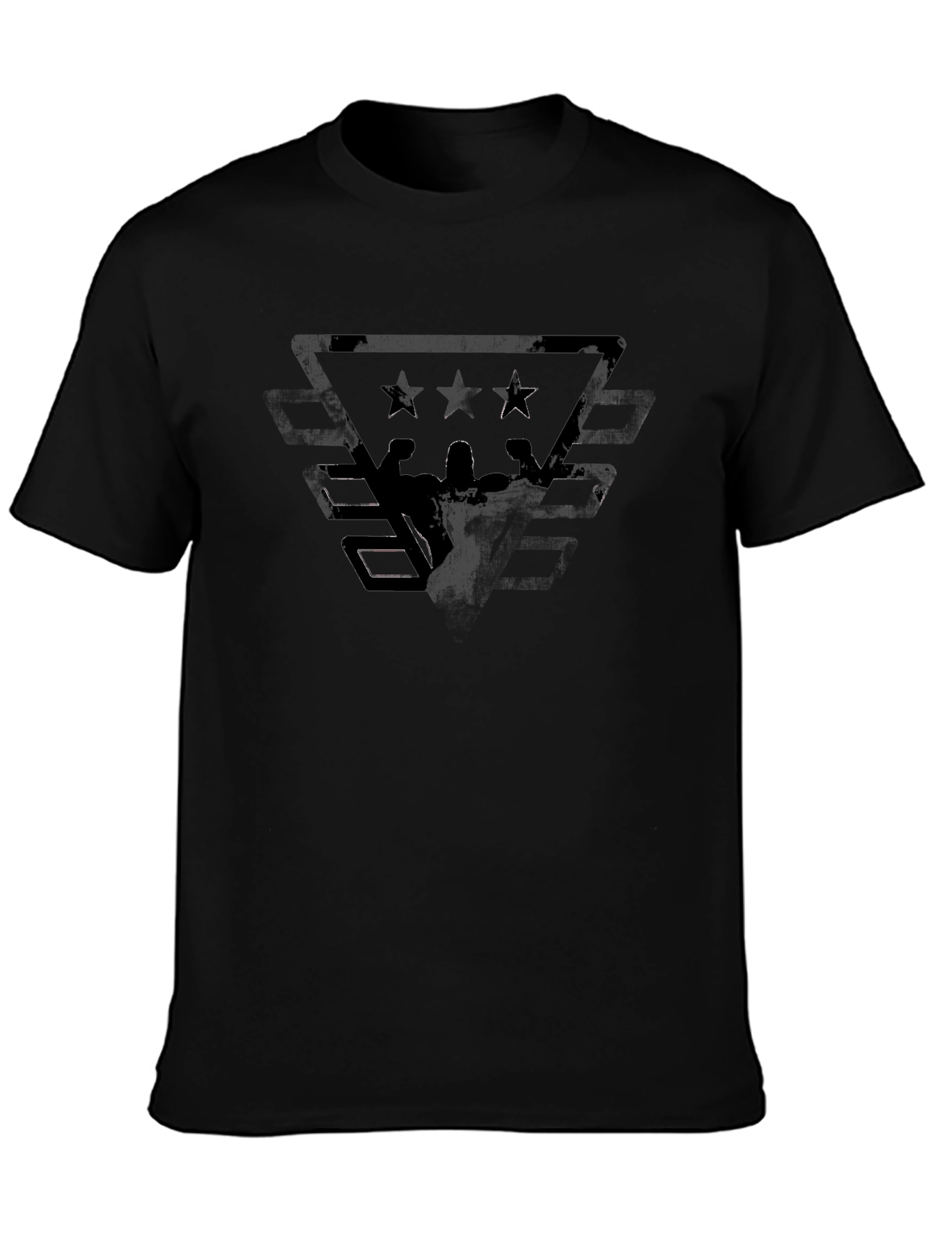 Black Graphic Tee - Powerlifting Design