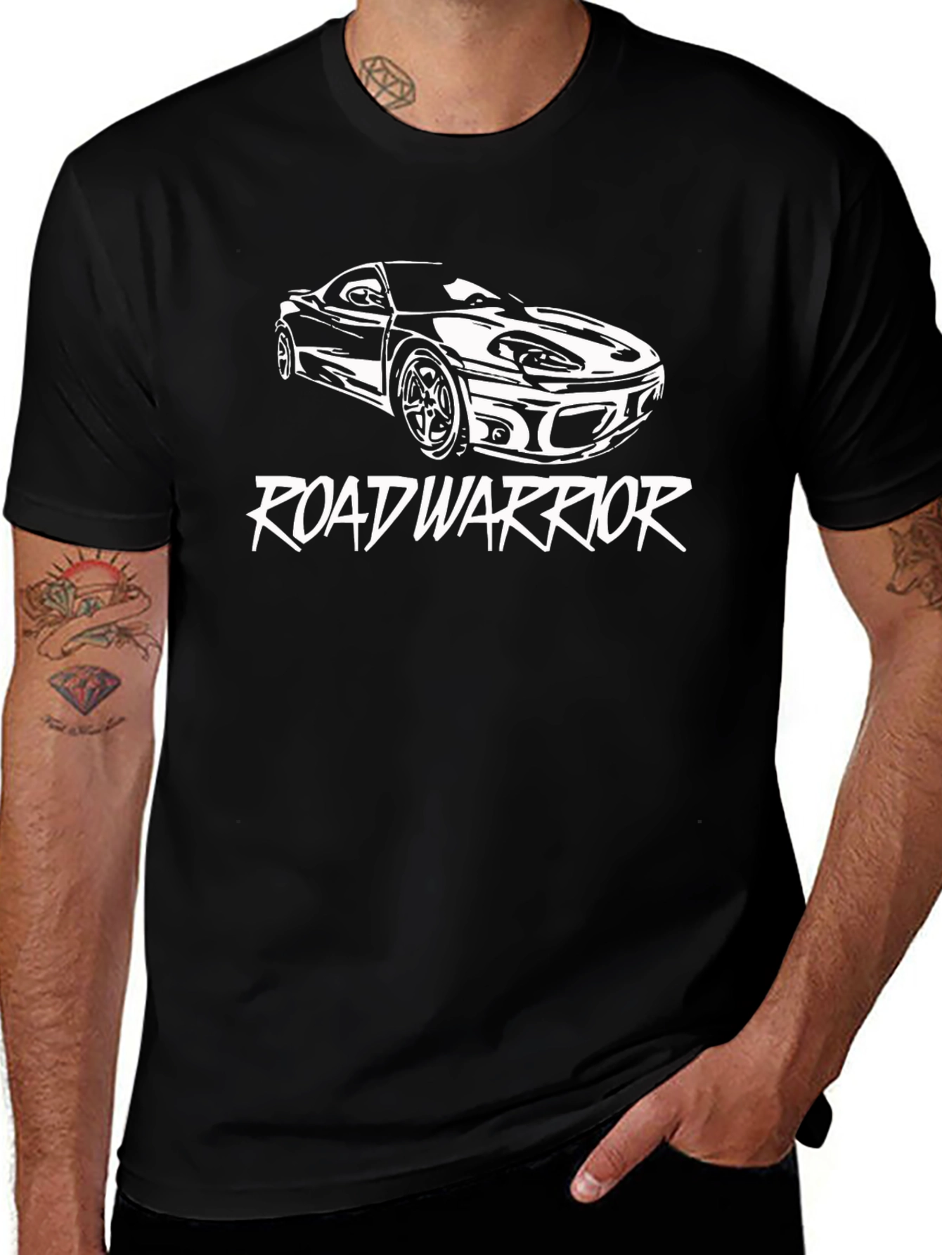 Road Warrior T-Shirt - Black Car Graphic Tee