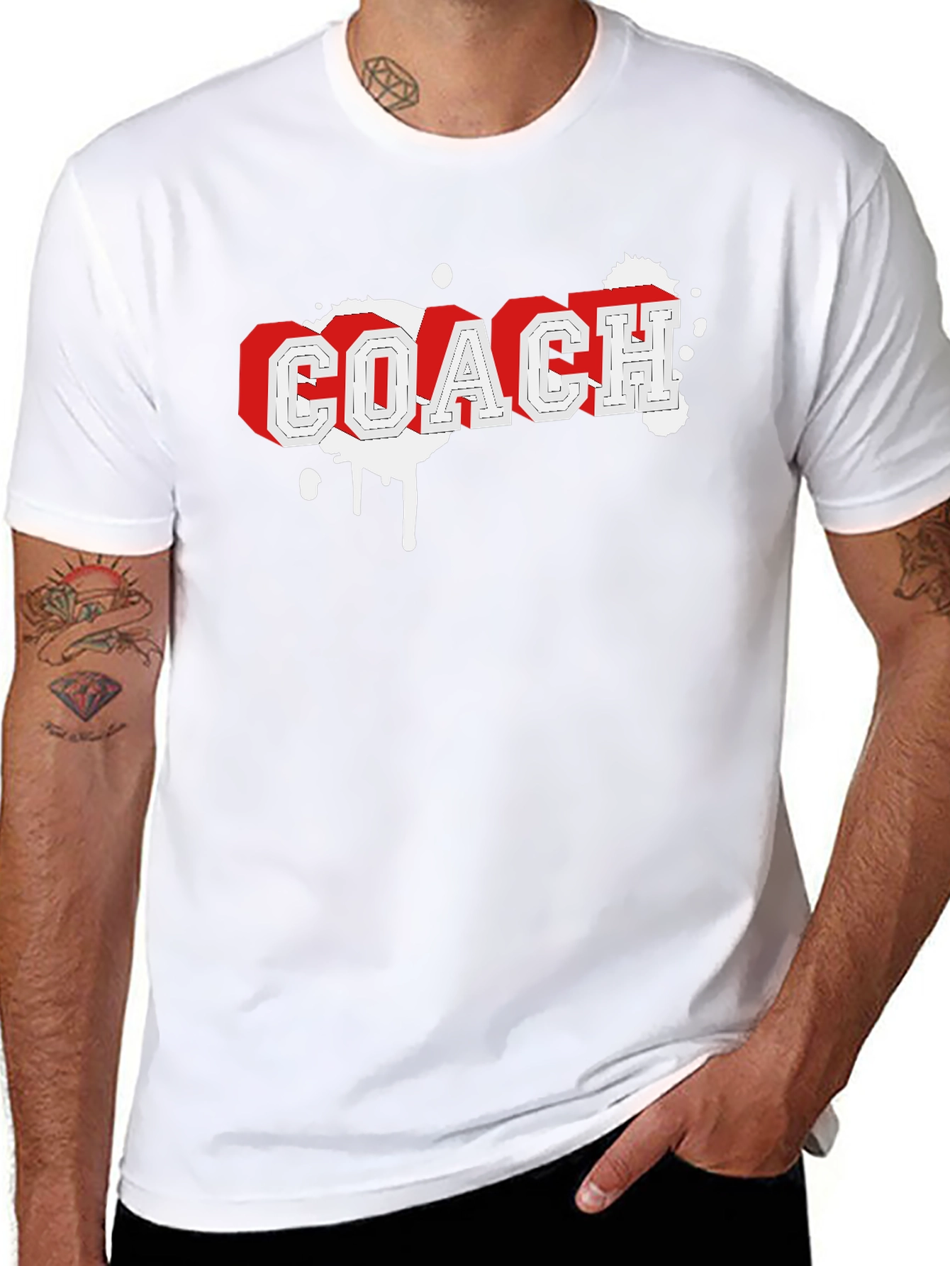 Coach Graphic Tee - Black Cotton Blend T-Shirt