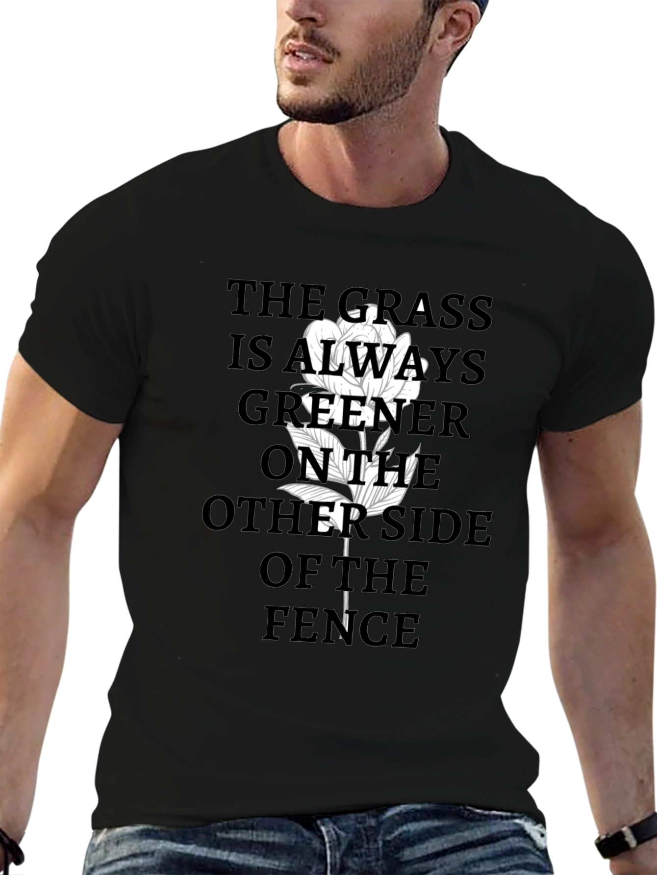 Grass Greener T-Shirt - Black Graphic Tee
