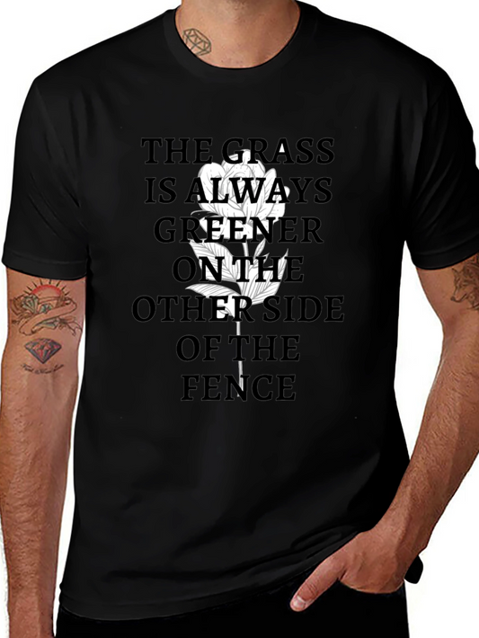 Grass Greener T-Shirt - Black Graphic Tee