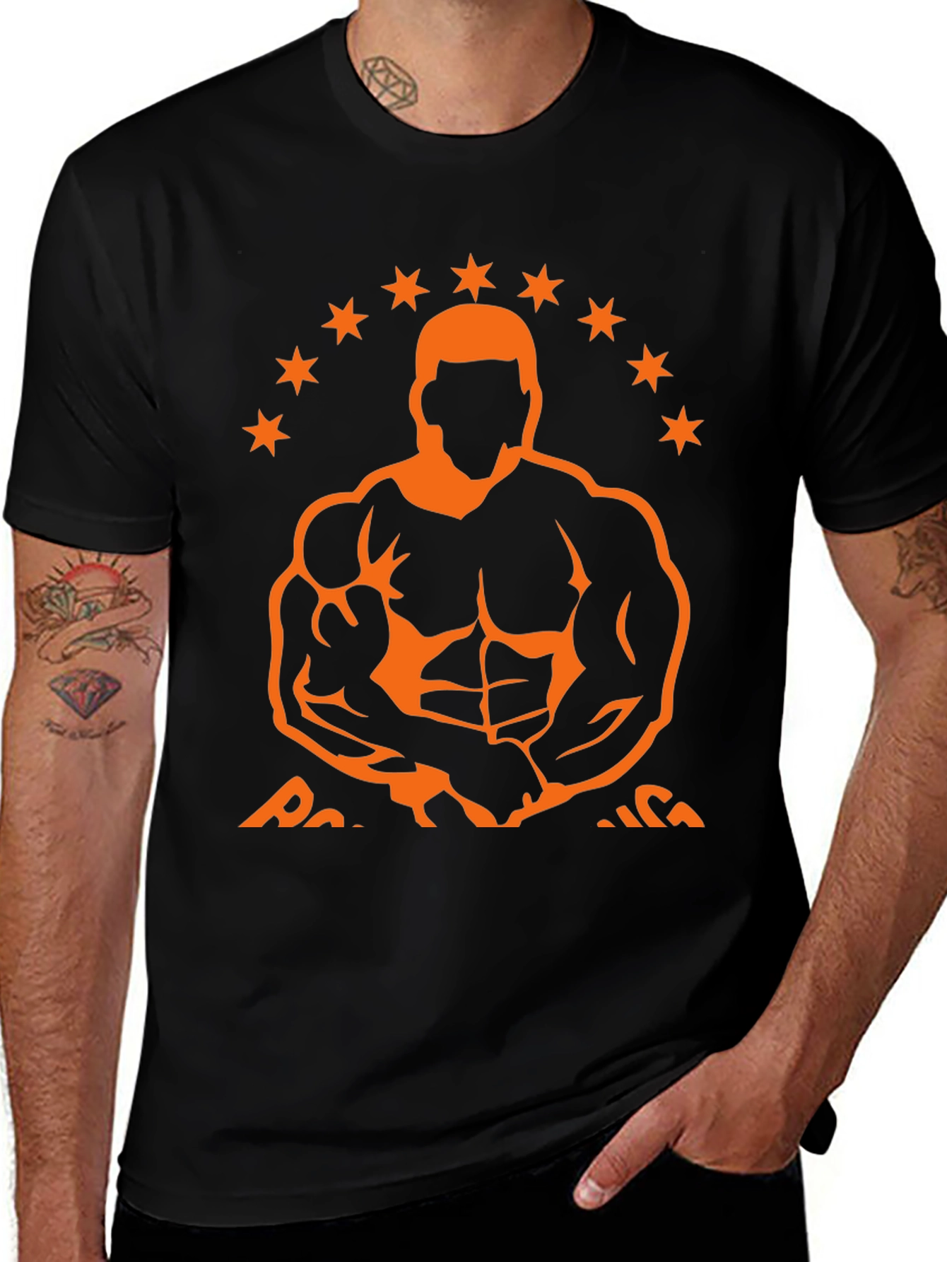 Black Bodybuilder Graphic Tee