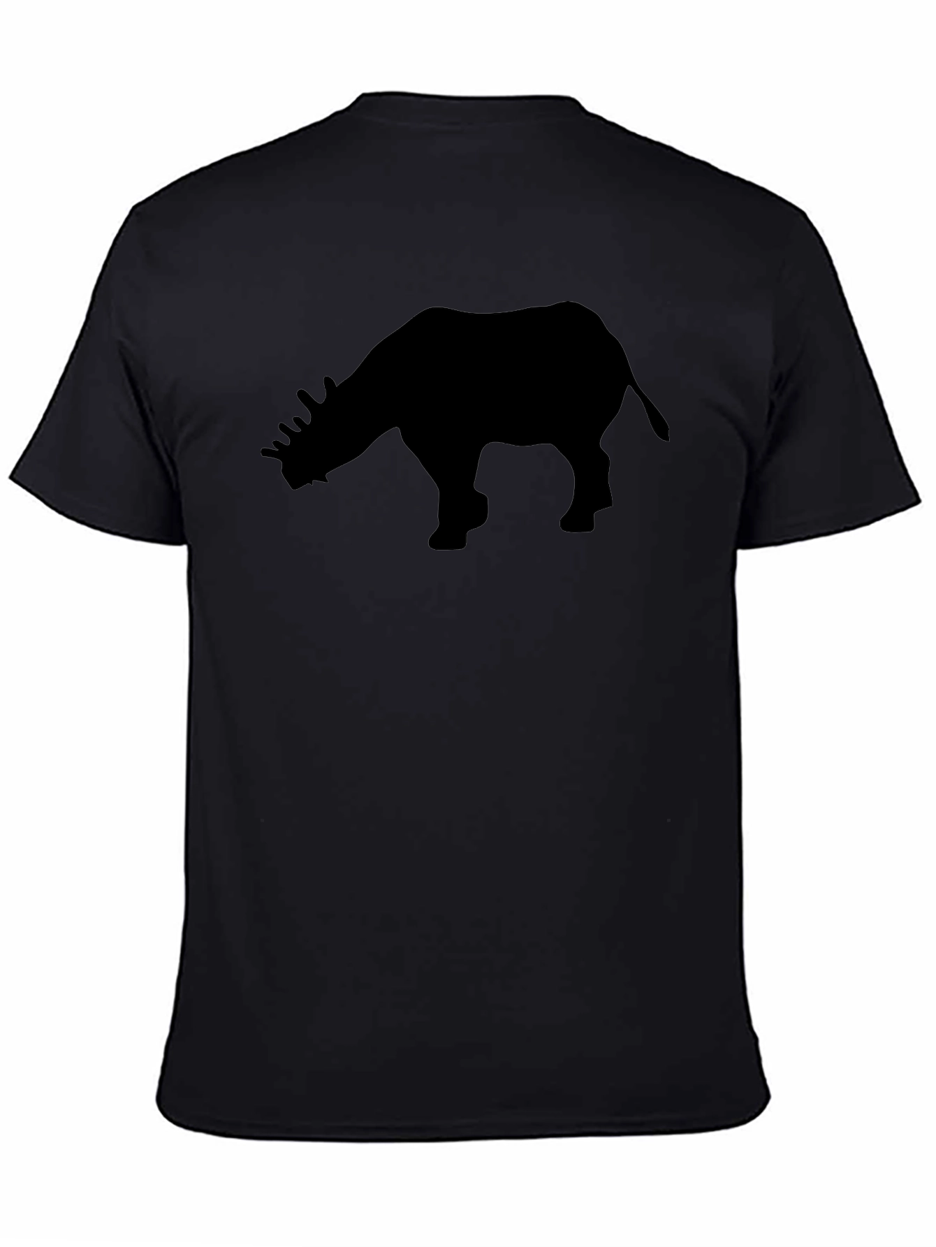 Rhino Silhouette Graphic Tee - Mens Black T-Shirt