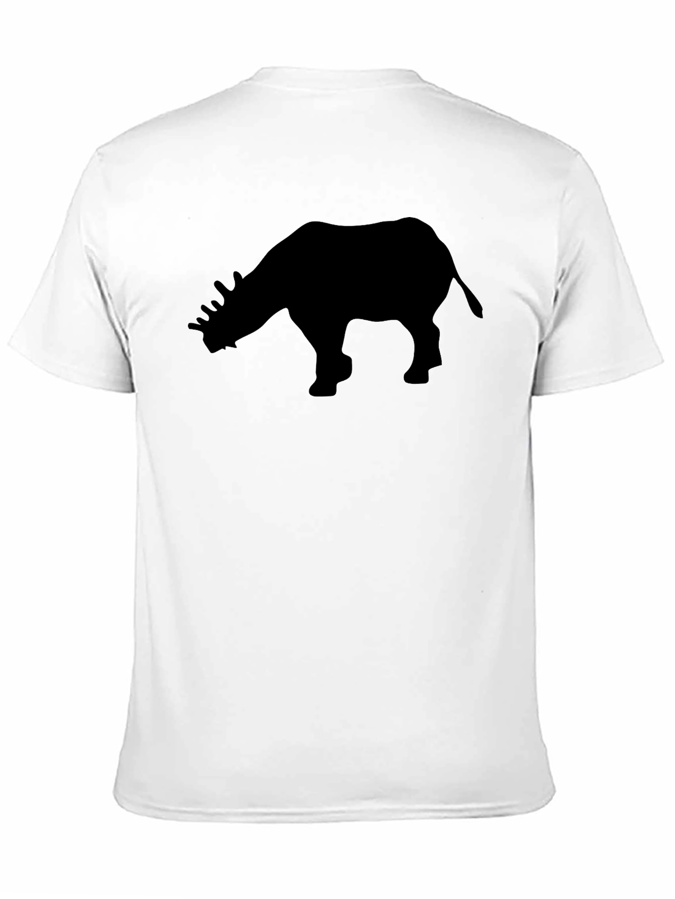 Rhino Silhouette Graphic Tee - Mens Black T-Shirt