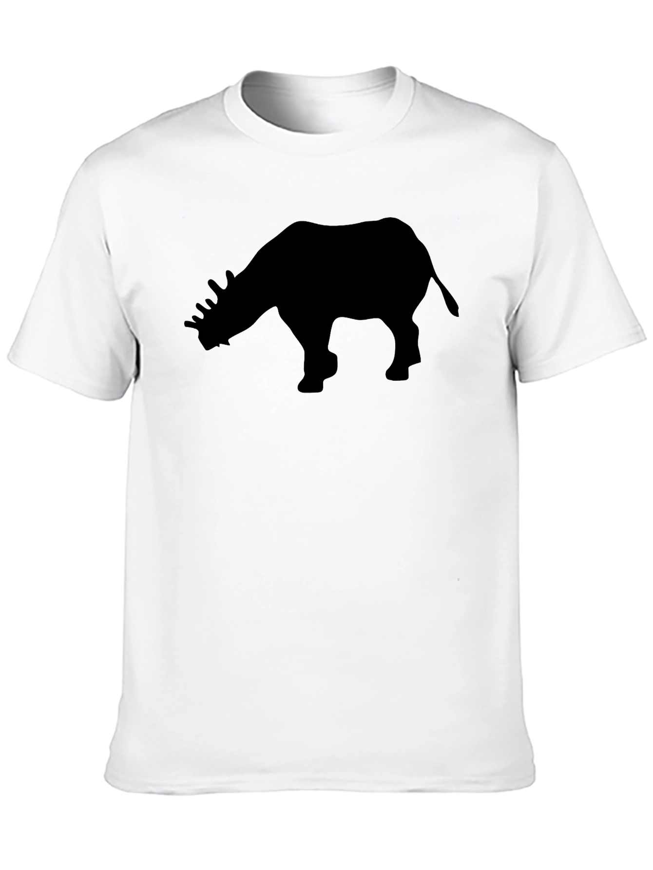 Rhino Silhouette Graphic Tee - Mens Black T-Shirt