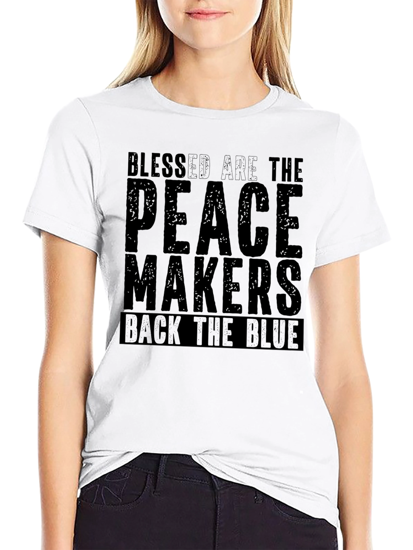 Blessed are the Peacemakers T-Shirt - Back the Blue