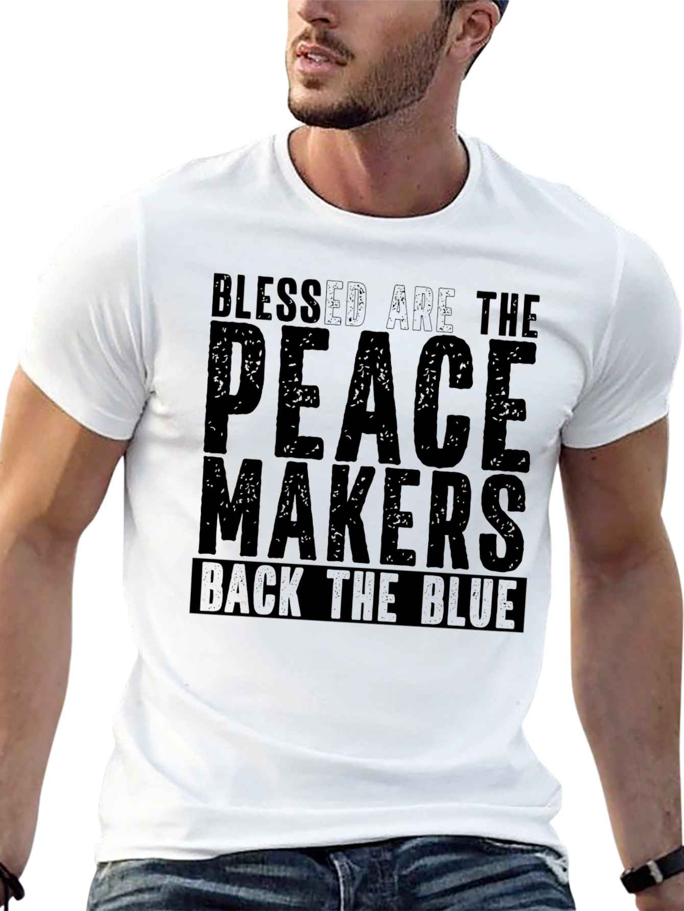 Blessed are the Peacemakers T-Shirt - Back the Blue