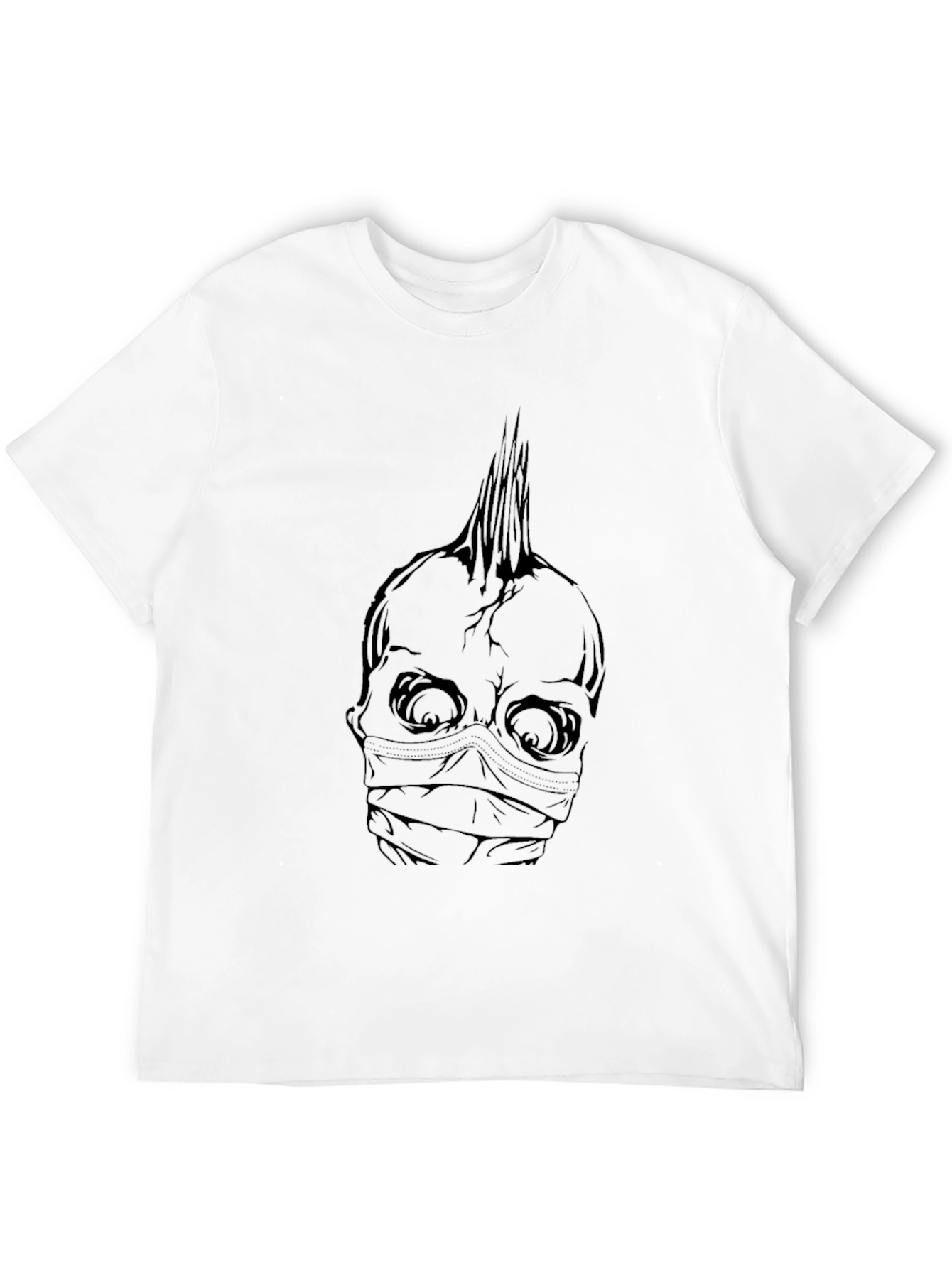 Edgy Skull Graphic Tee - Mens Black T-Shirt