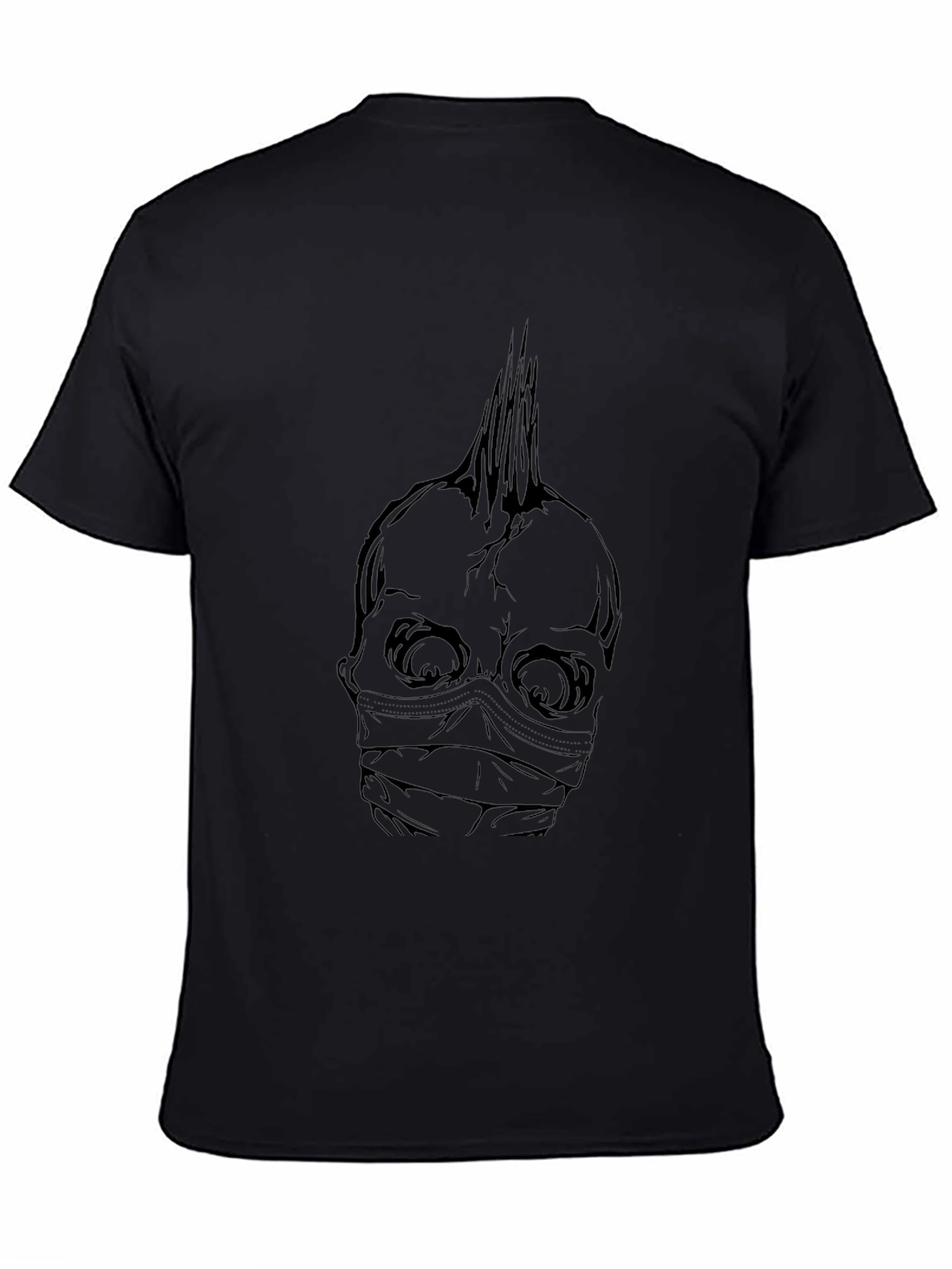 Edgy Skull Graphic Tee - Mens Black T-Shirt