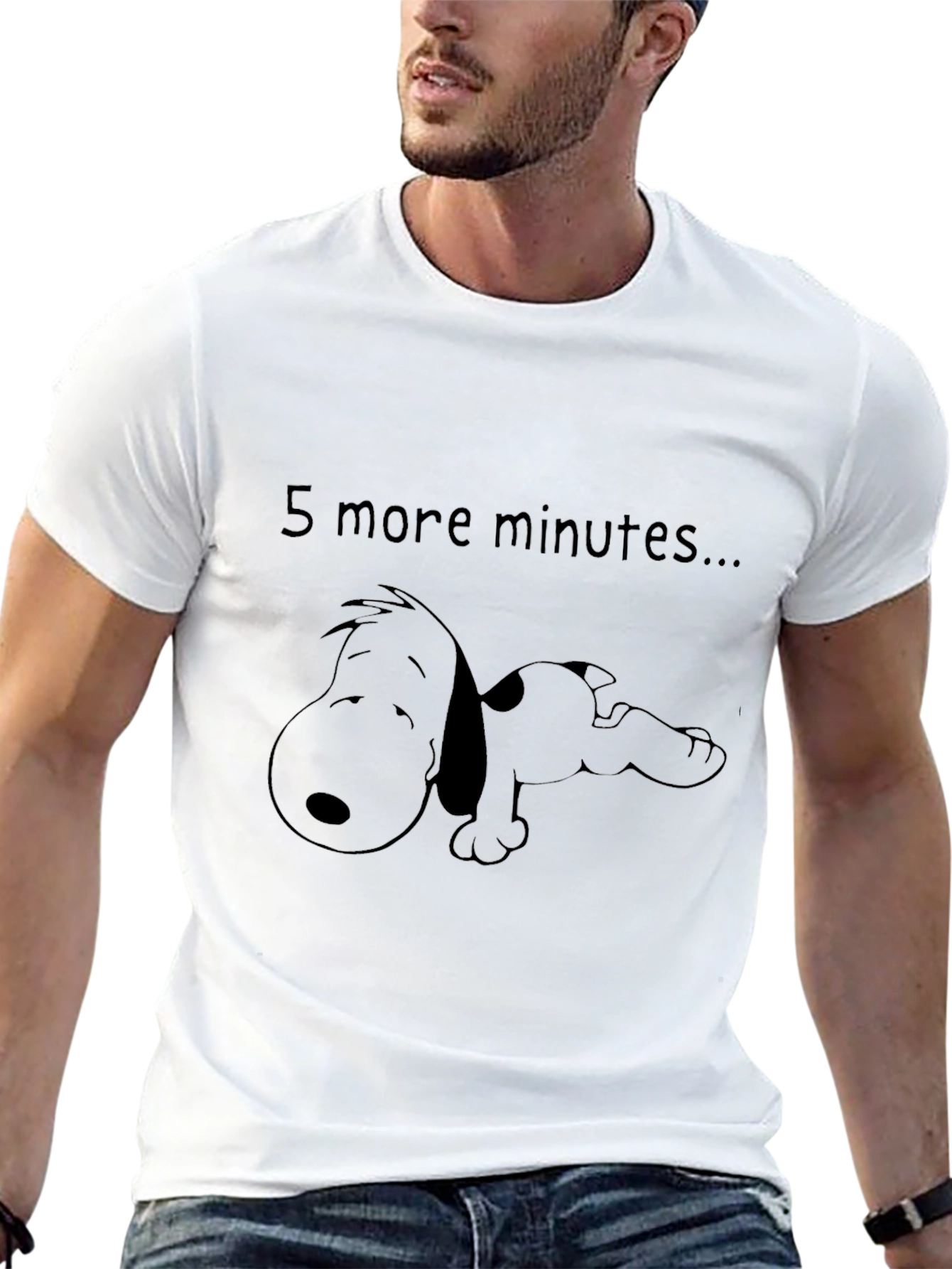 Snoopy 5 More Minutes Black T-Shirt