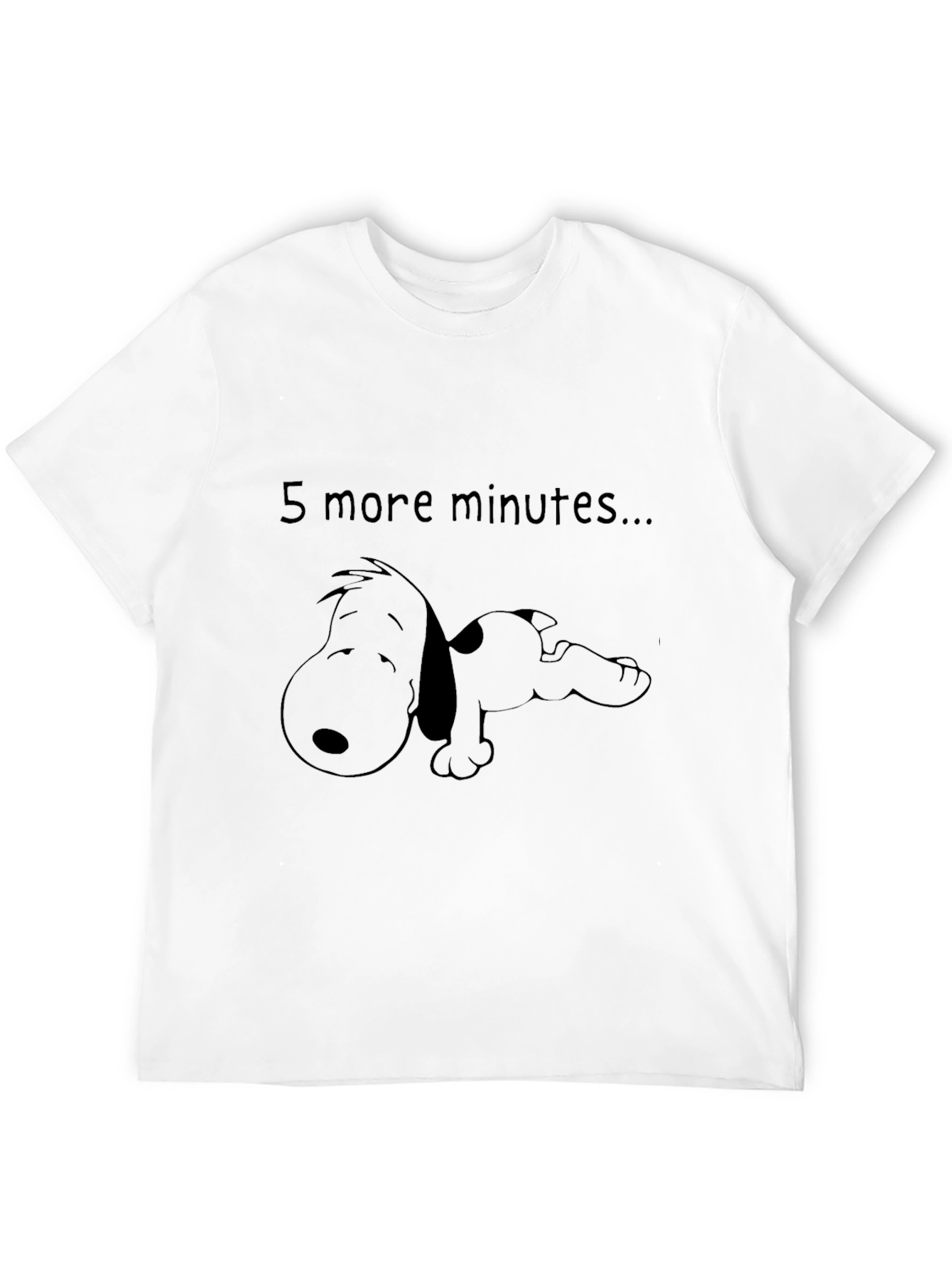 Snoopy 5 More Minutes Black T-Shirt