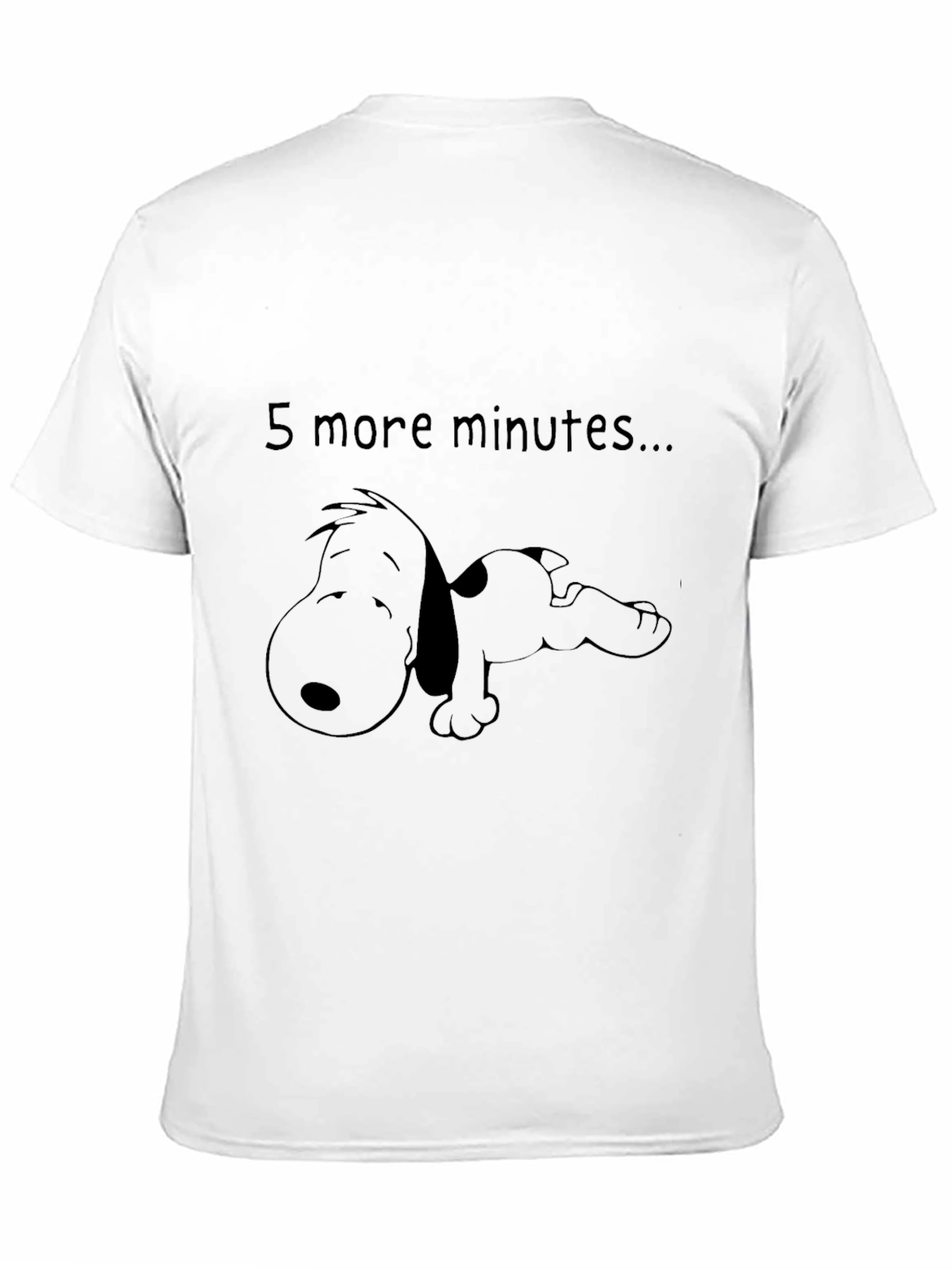Snoopy 5 More Minutes Black T-Shirt