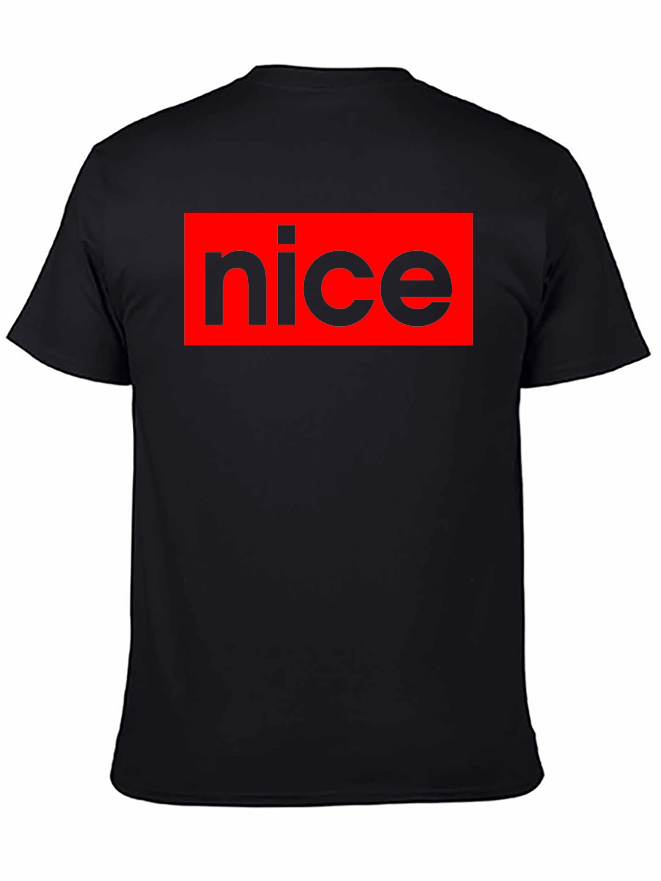 Nice Graphic T-Shirt - Black Crew Neck Tee