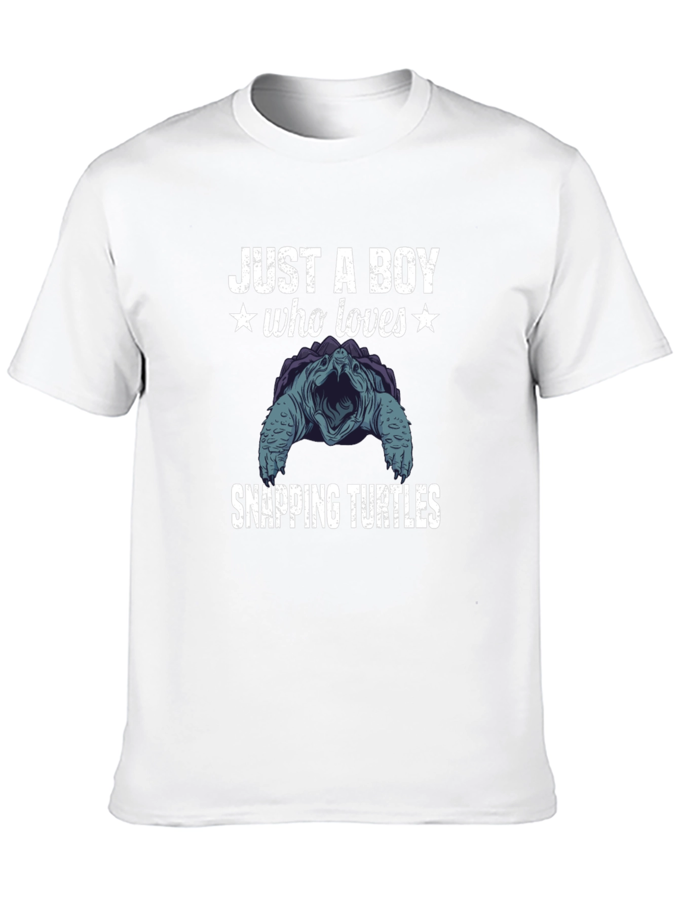 Boy Who Loves Snapping Turtles Graphic T-Shirt