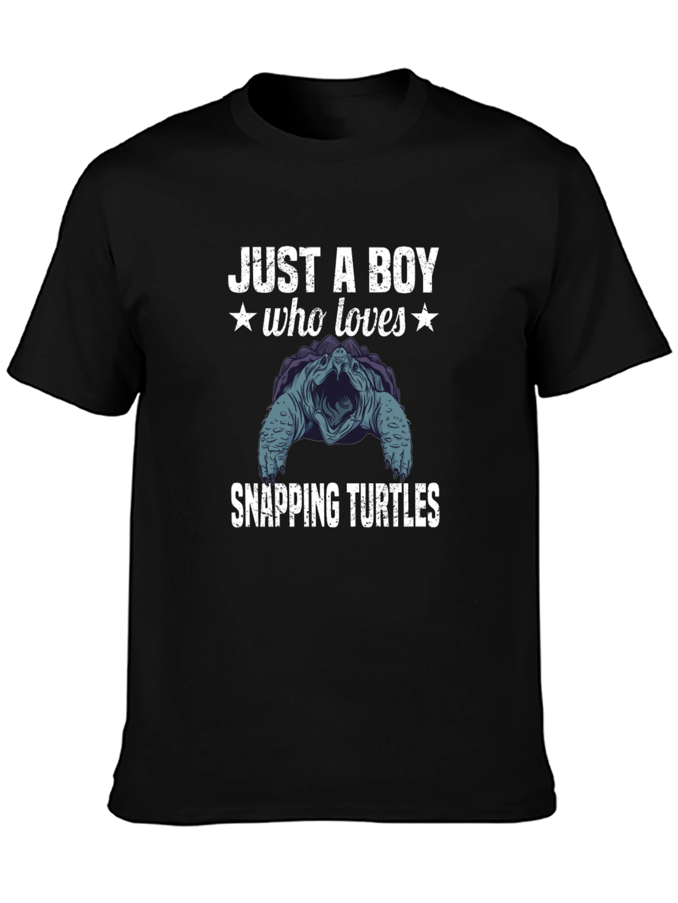 Boy Who Loves Snapping Turtles Graphic T-Shirt