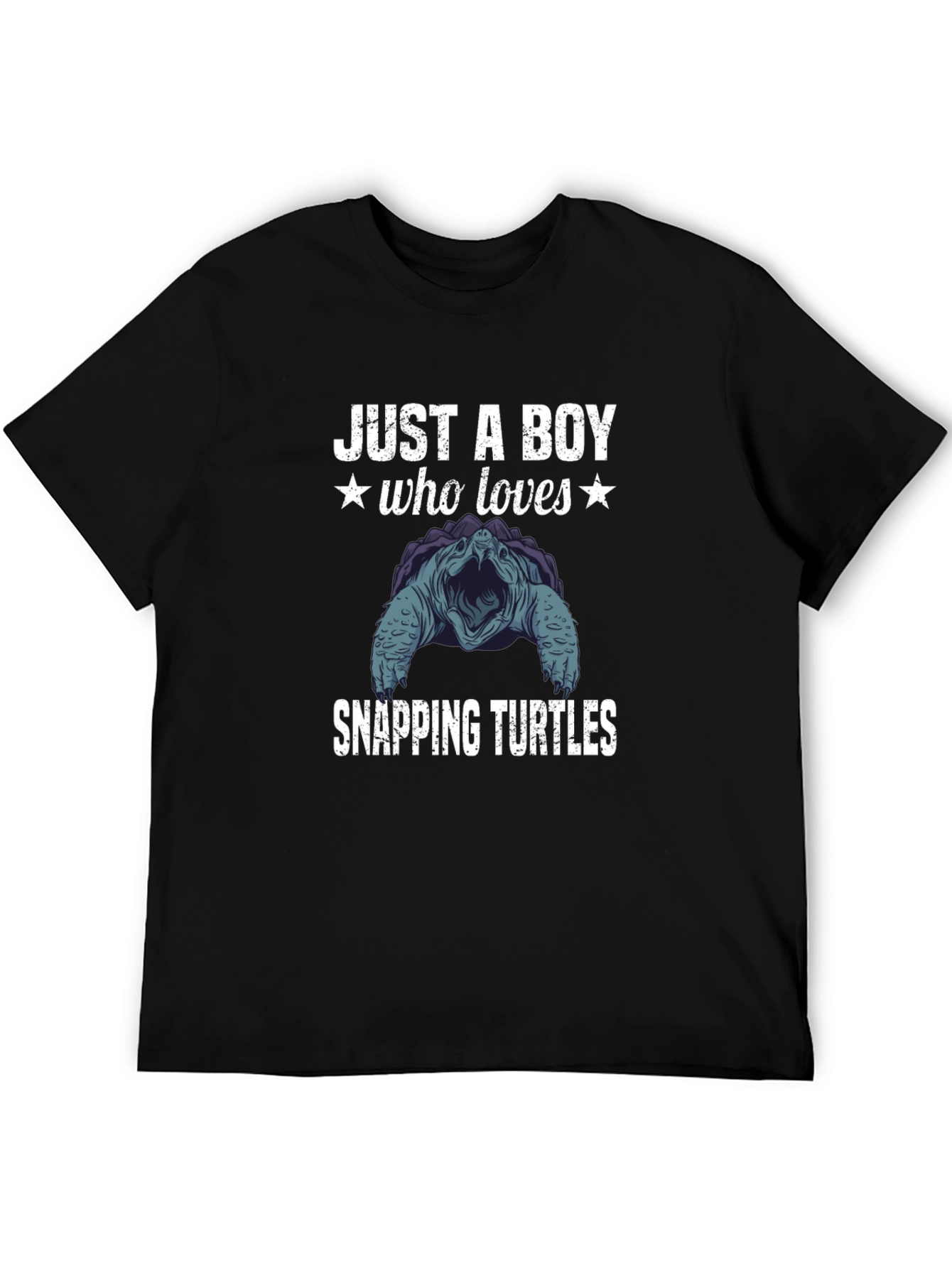 Boy Who Loves Snapping Turtles Graphic T-Shirt
