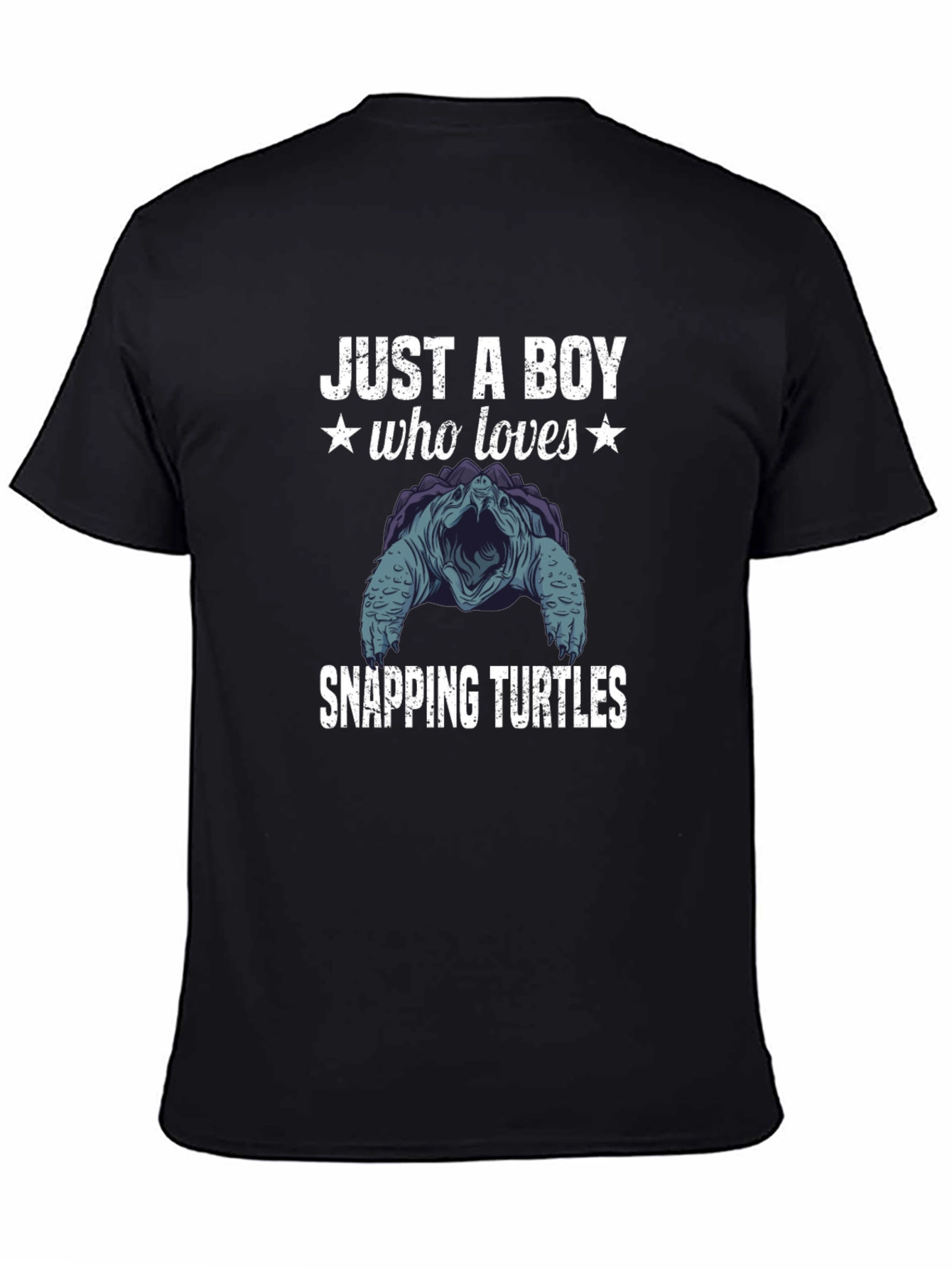 Boy Who Loves Snapping Turtles Graphic T-Shirt
