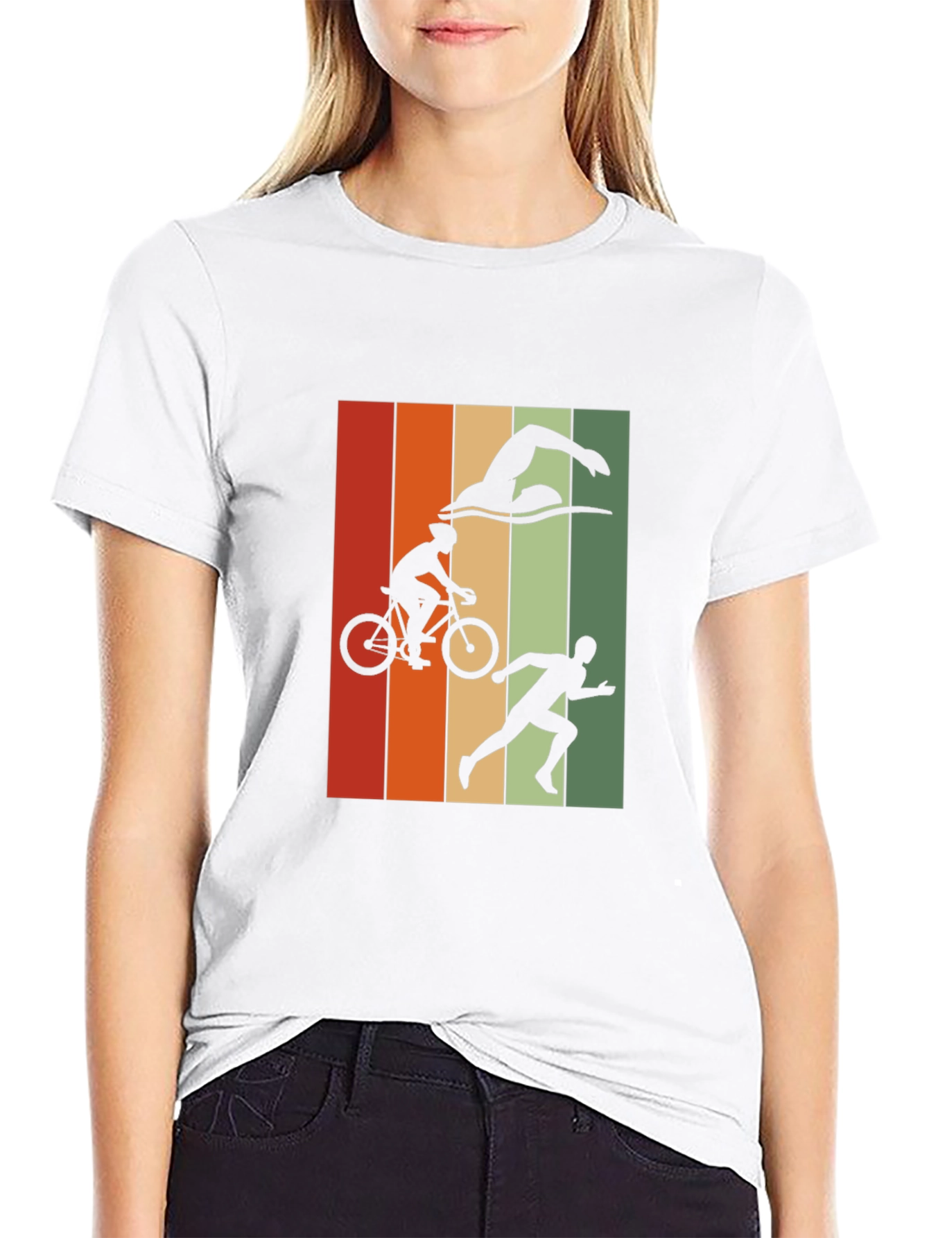 Triathlon Graphic T-Shirt - Black