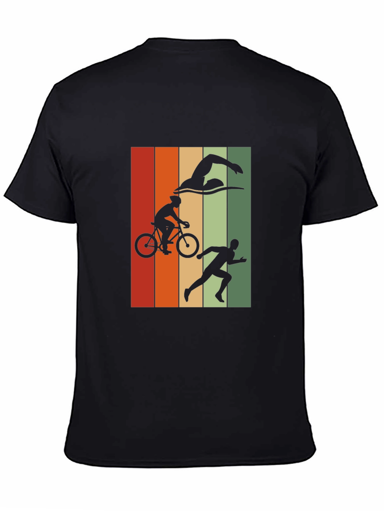Triathlon Graphic T-Shirt - Black