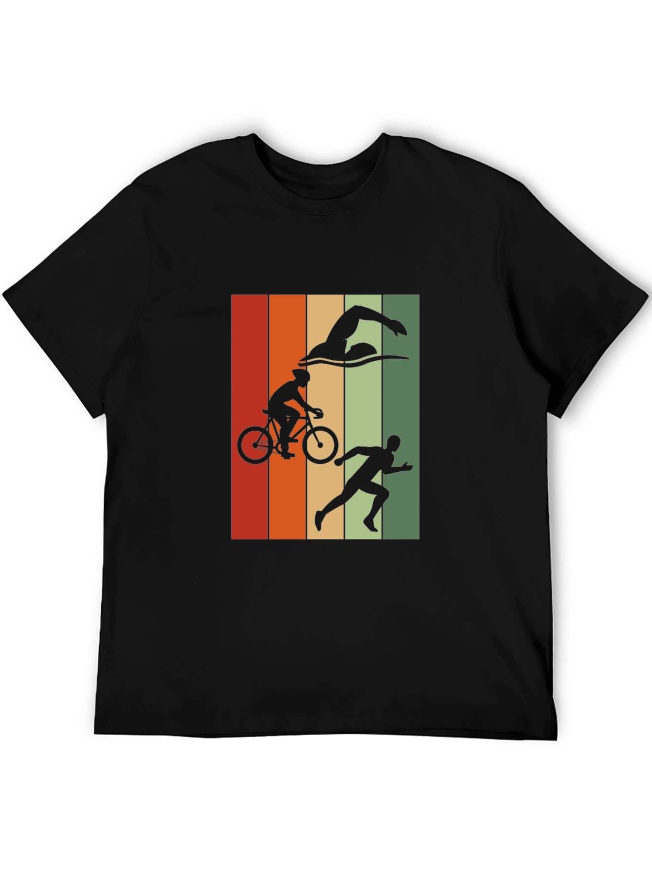 Triathlon Graphic T-Shirt - Black