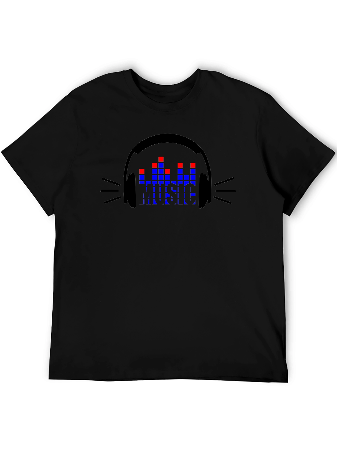 Music Lover Graphic T-Shirt - Black